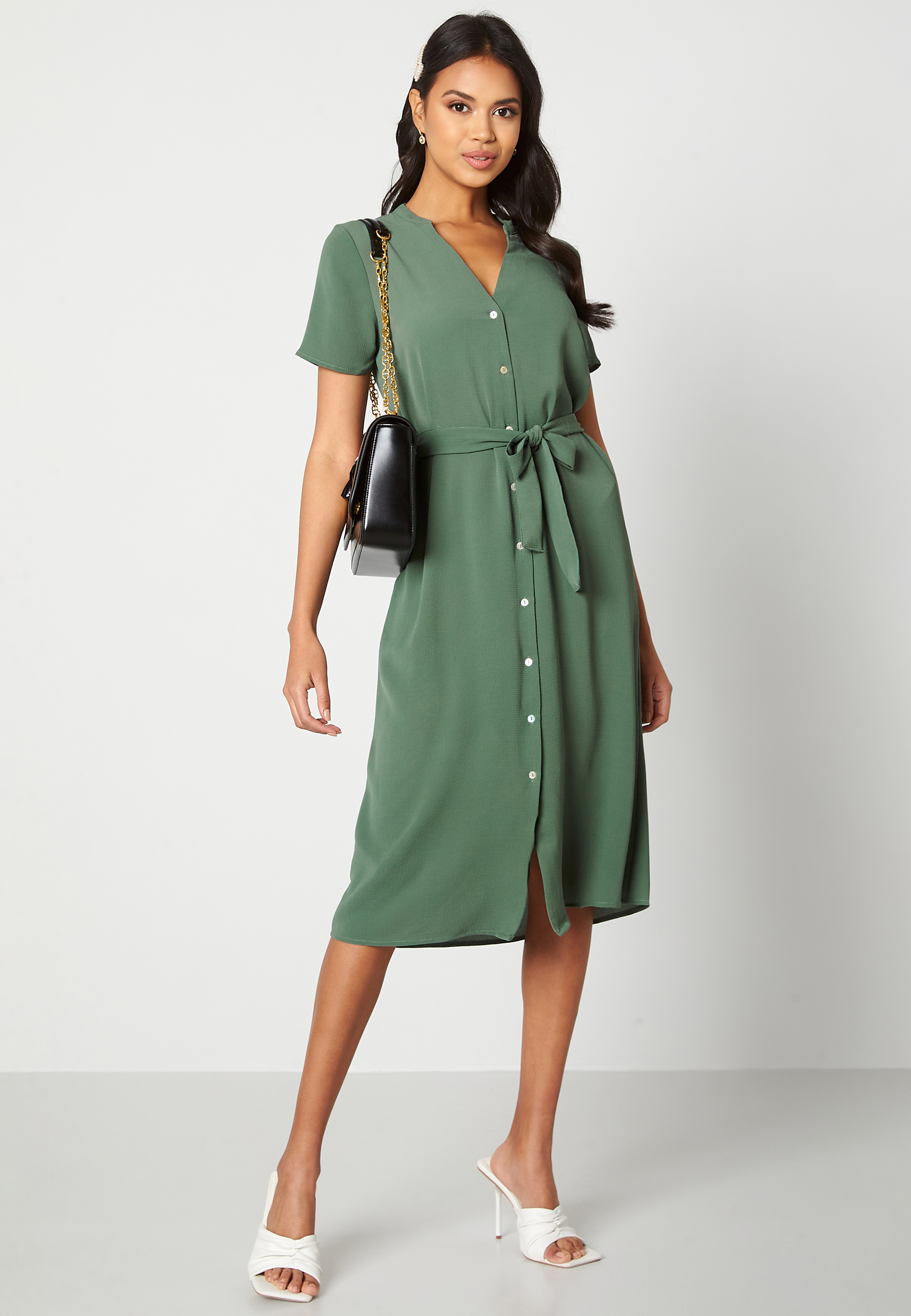 Saga SS Calf Shirt Dress