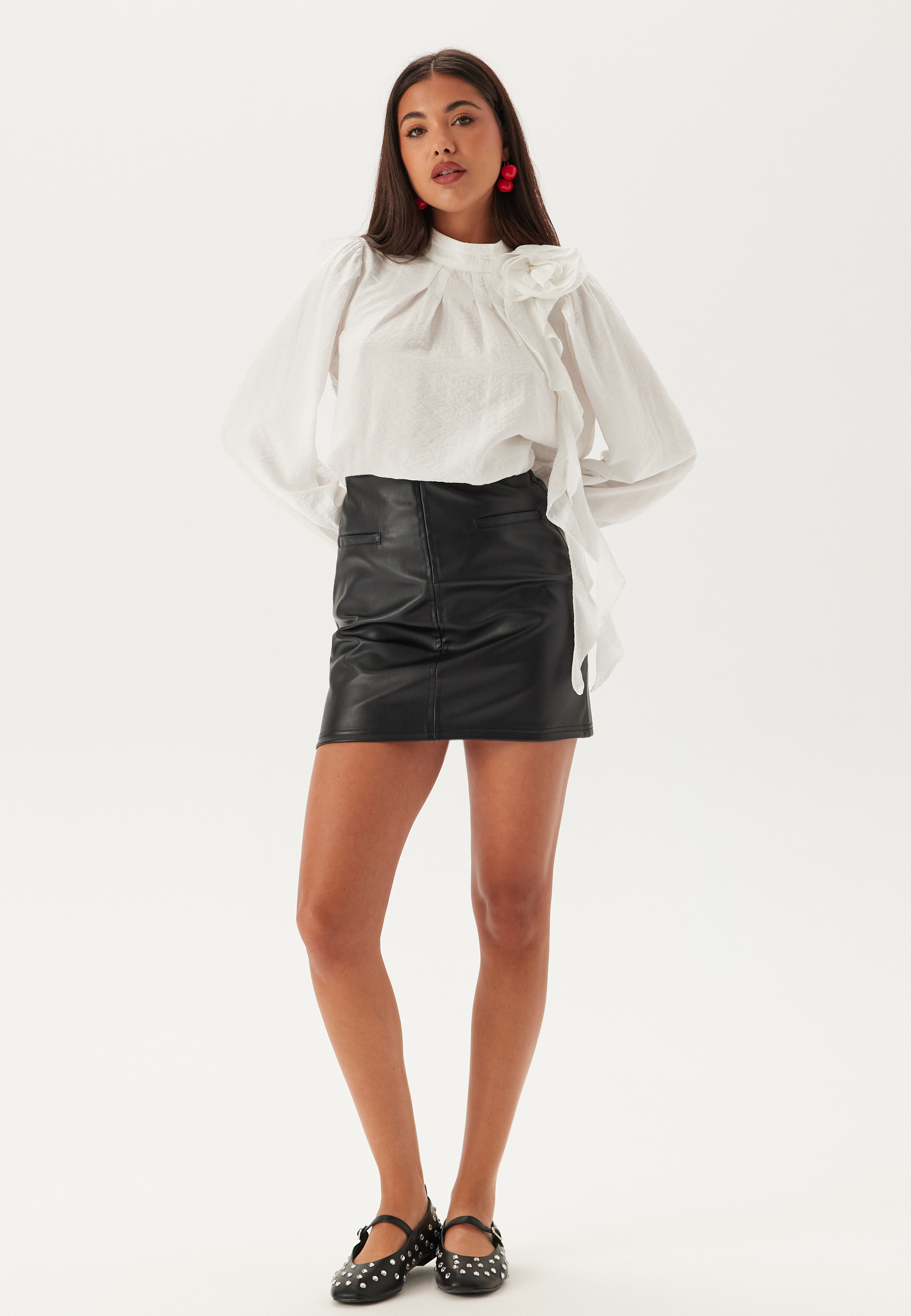Vmbailey Ls Frill Top Wvn 2