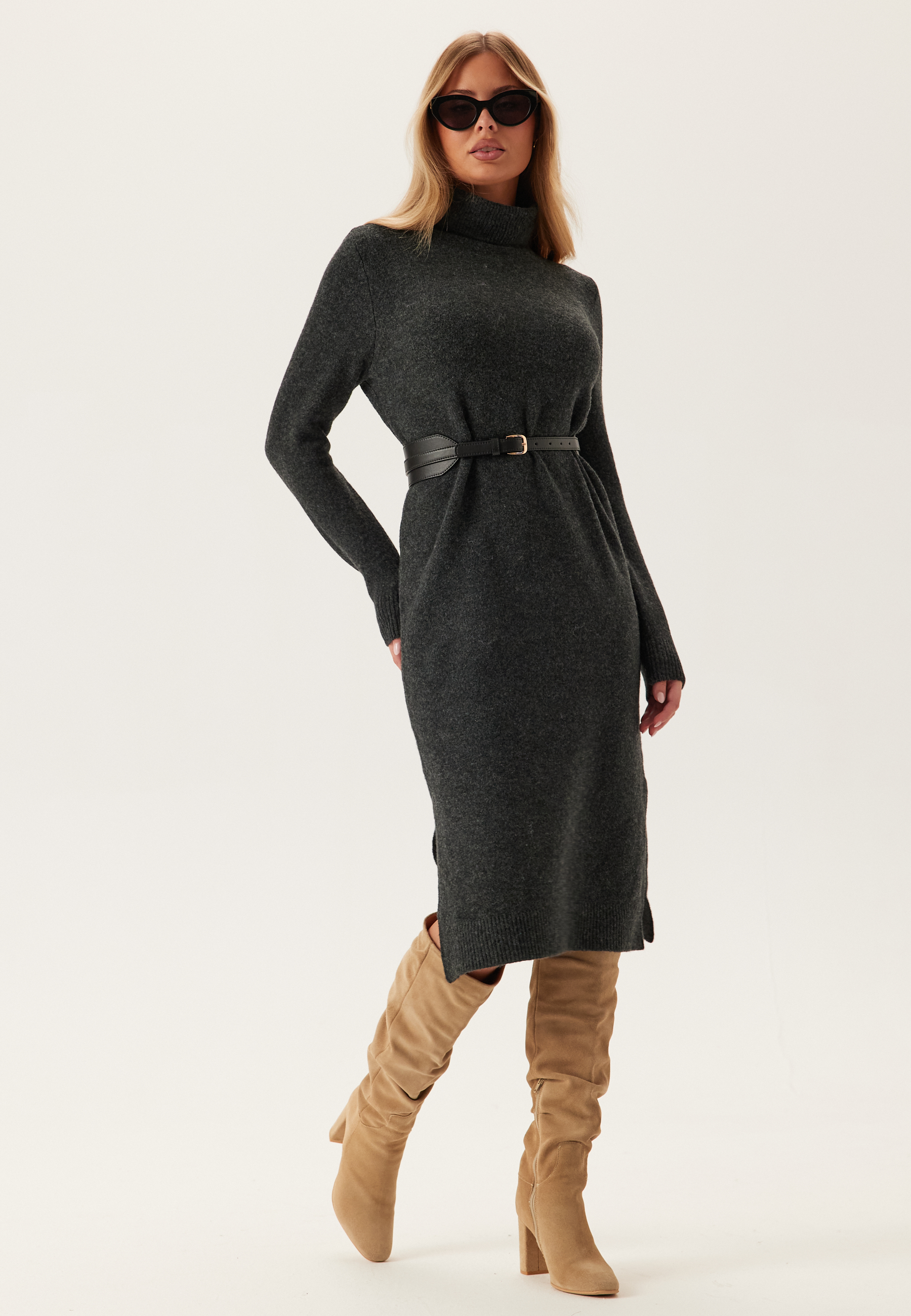 Vmboom Ls Rollneck Dress