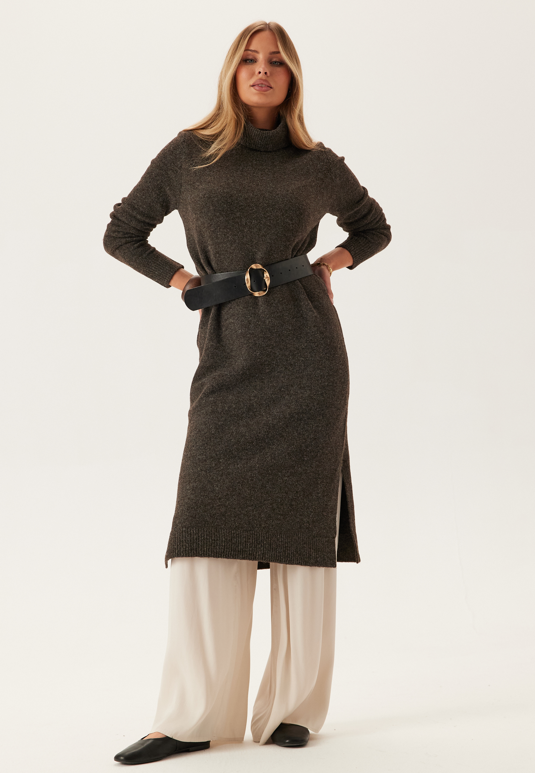 Vmboom Ls Rollneck Dress