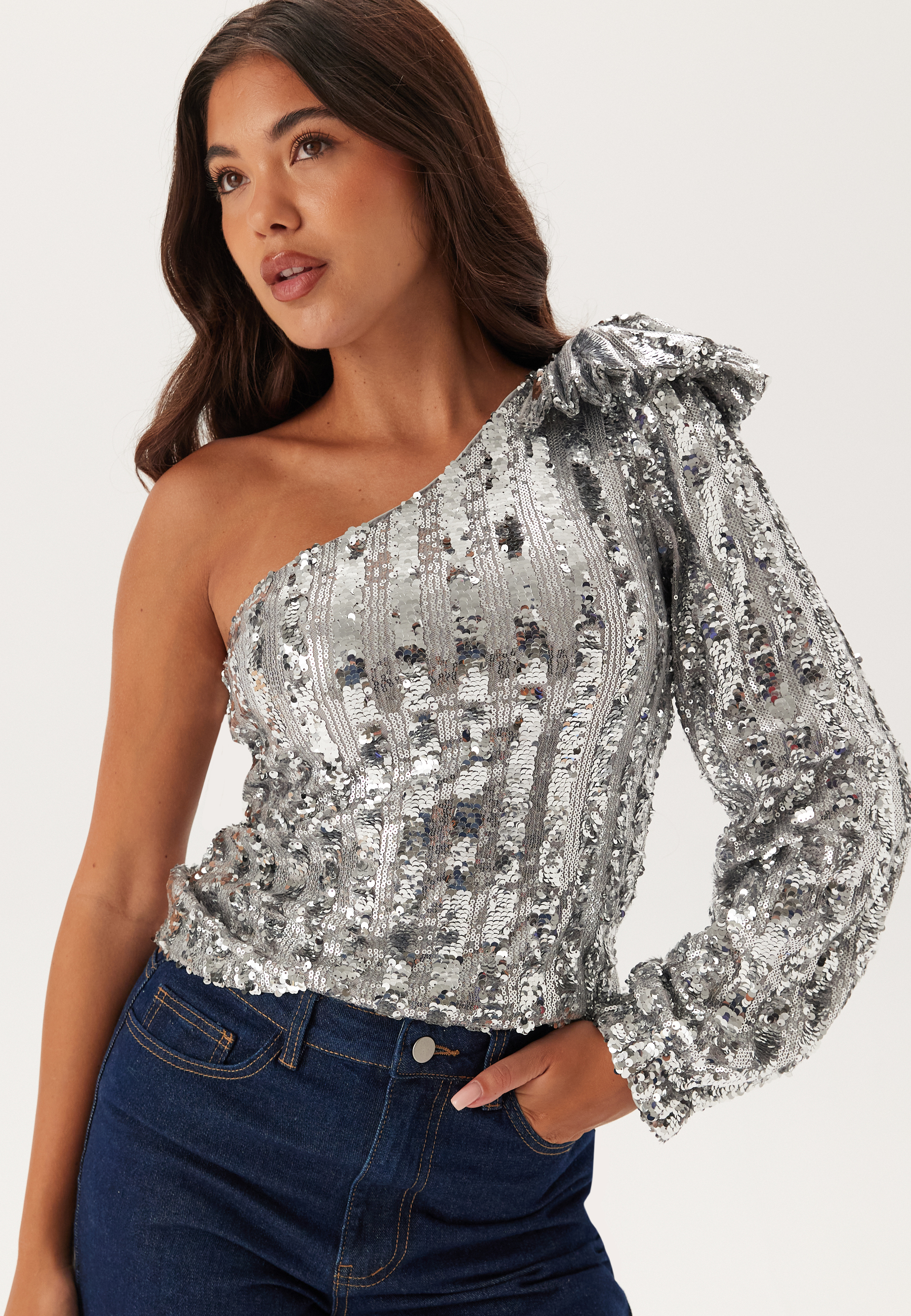 Vmefi One Shoulder Ls Top