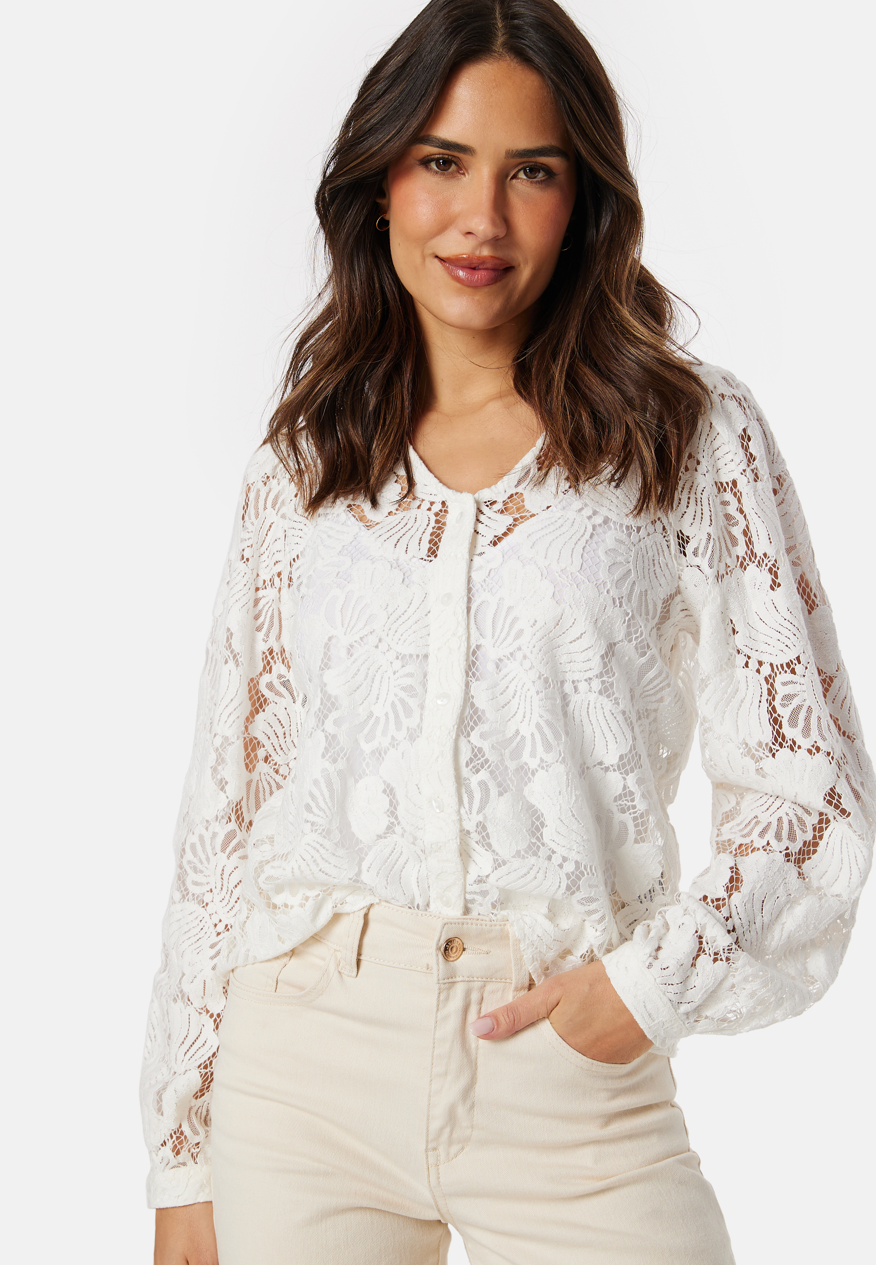 Vmgabena L/S lace shirt