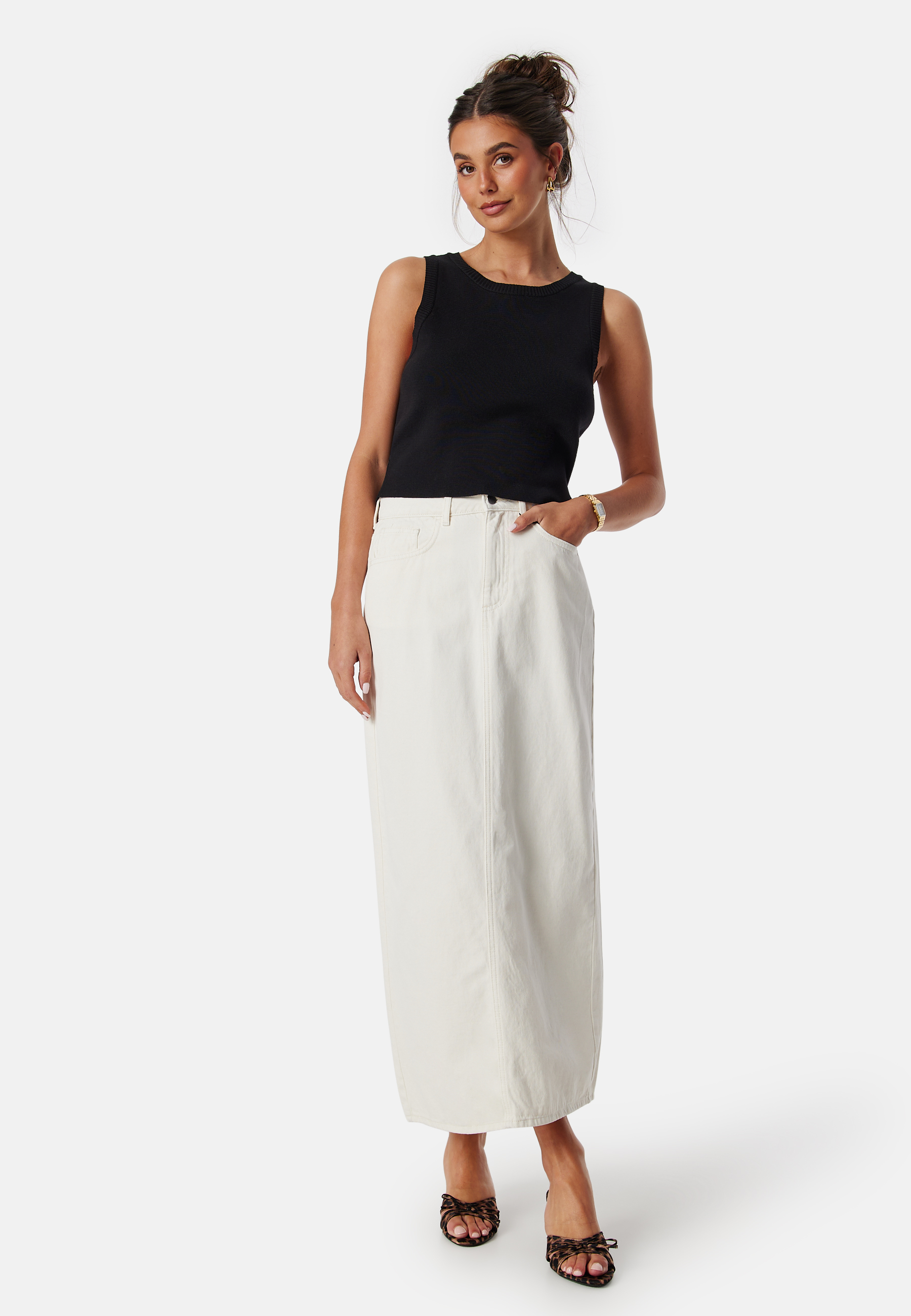 Vmgracia High Rise ankle denim skirt 2