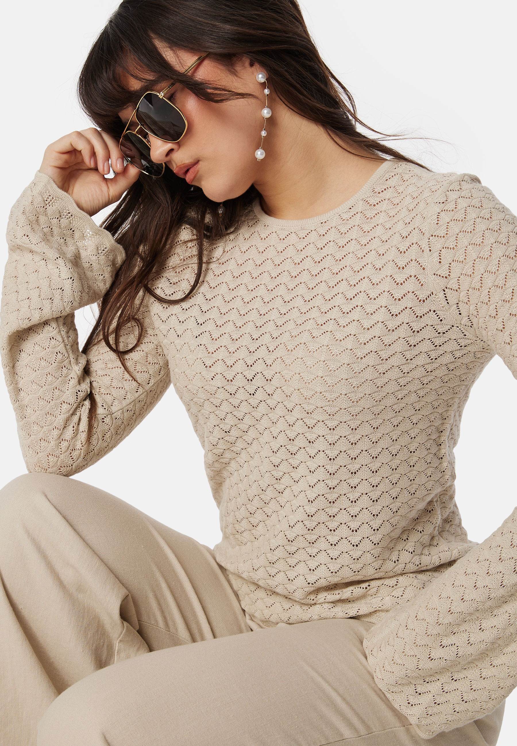 Vmiberia LS O-Neck knit top