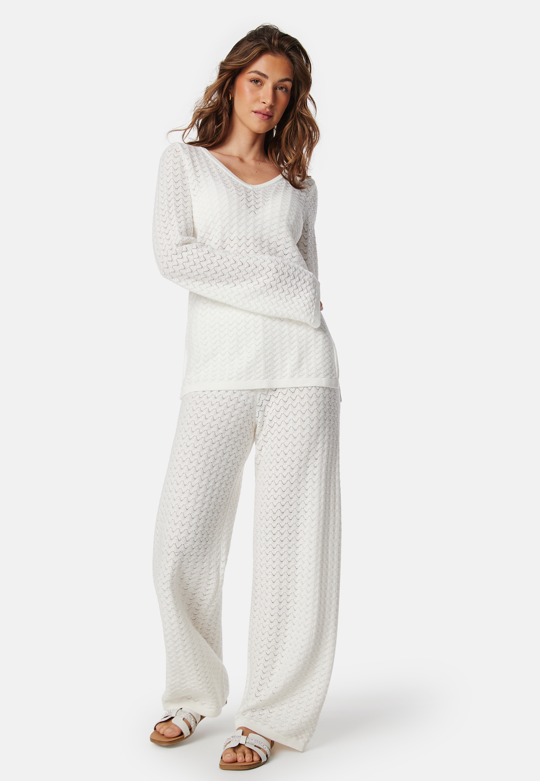 Vmiberia Ls V-neck Long Knit B 2