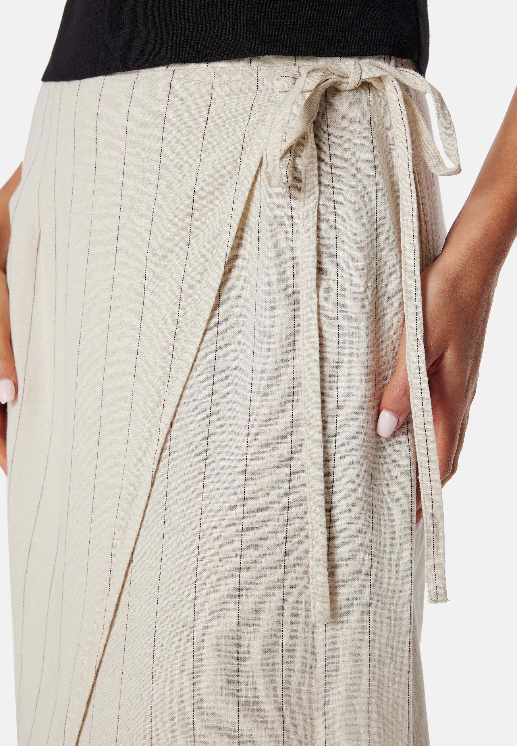 Vmmindy High Waist long wrap linen skirt 3