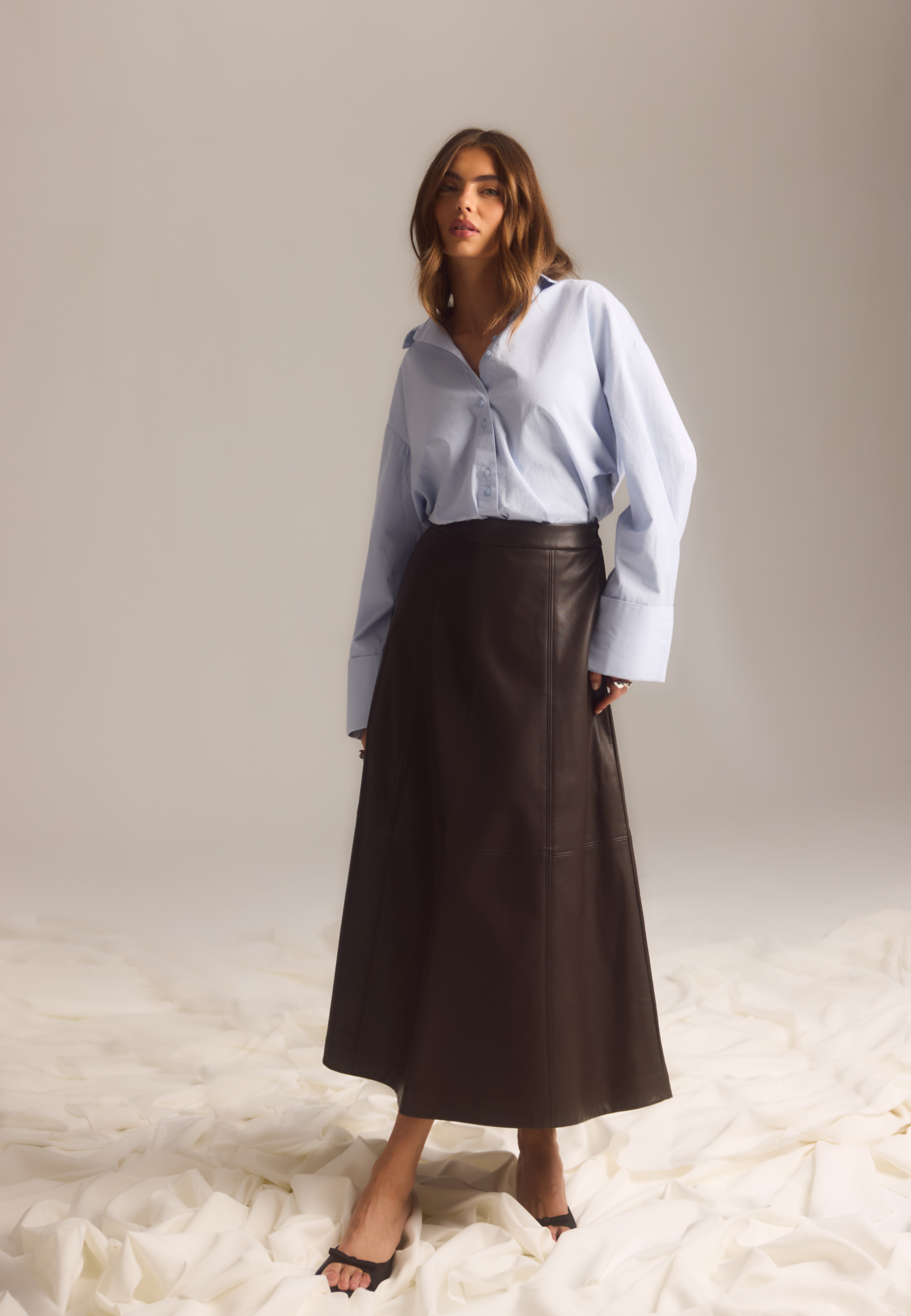 Vmolive Hw Coated Ankle Skirt 1