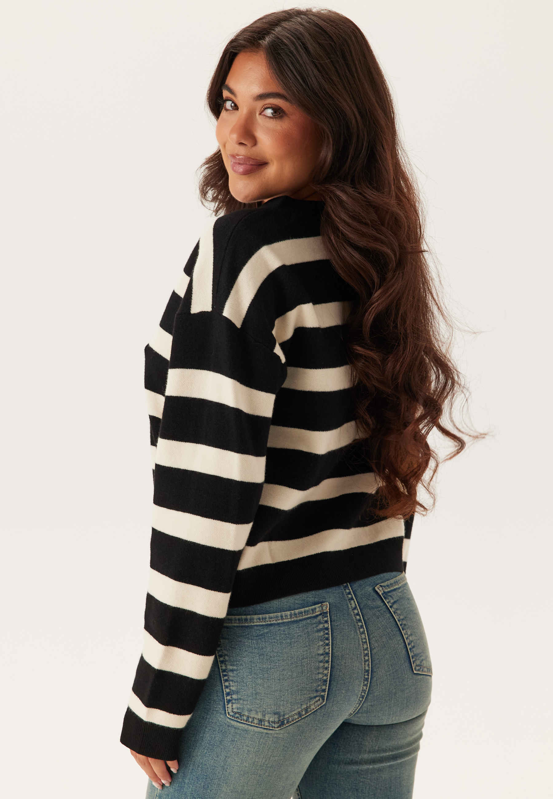 Vmsaba Full Needle Ls V-neck C 3