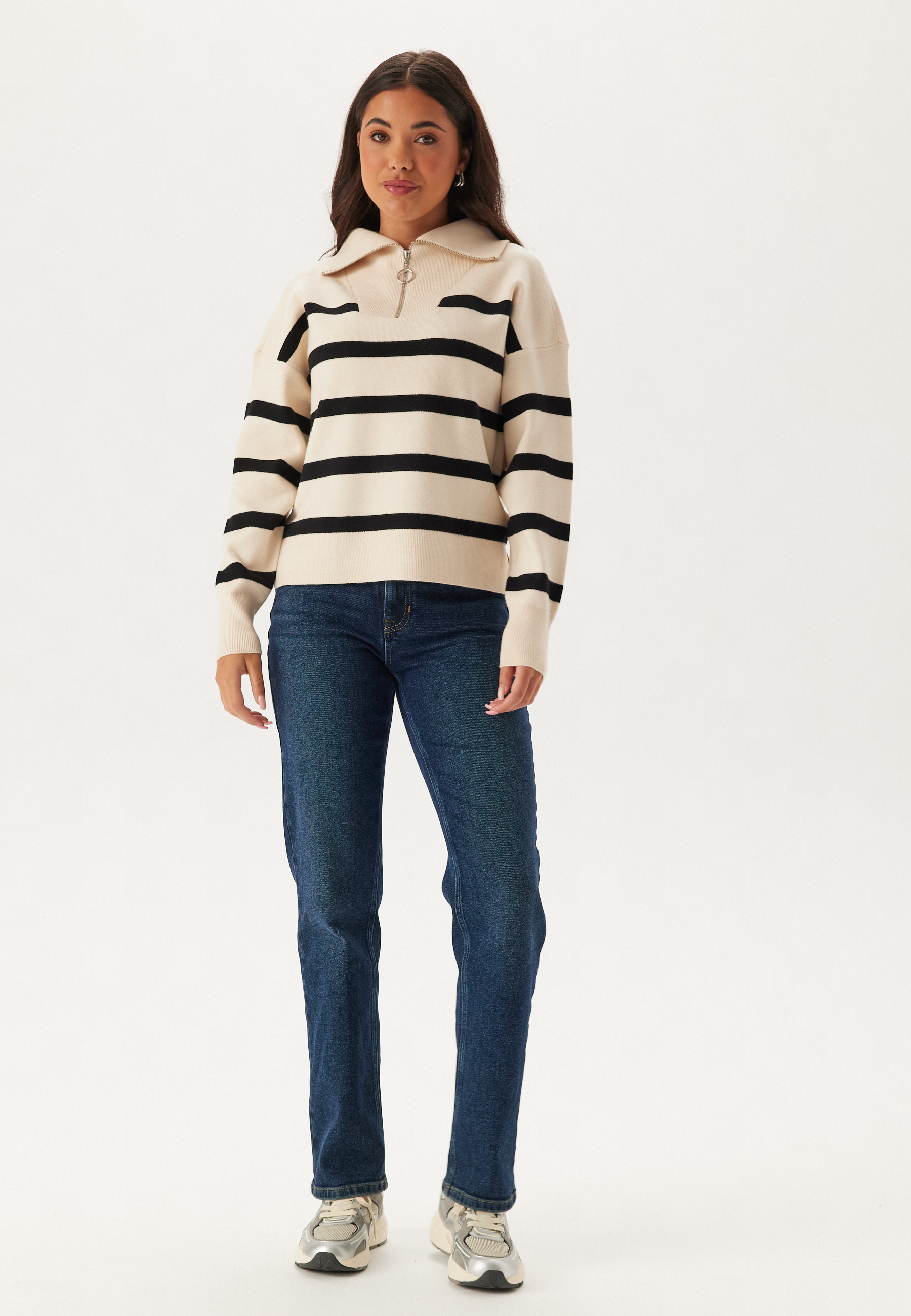 Vmsaba Stripe Ls Highneck Blouse 2