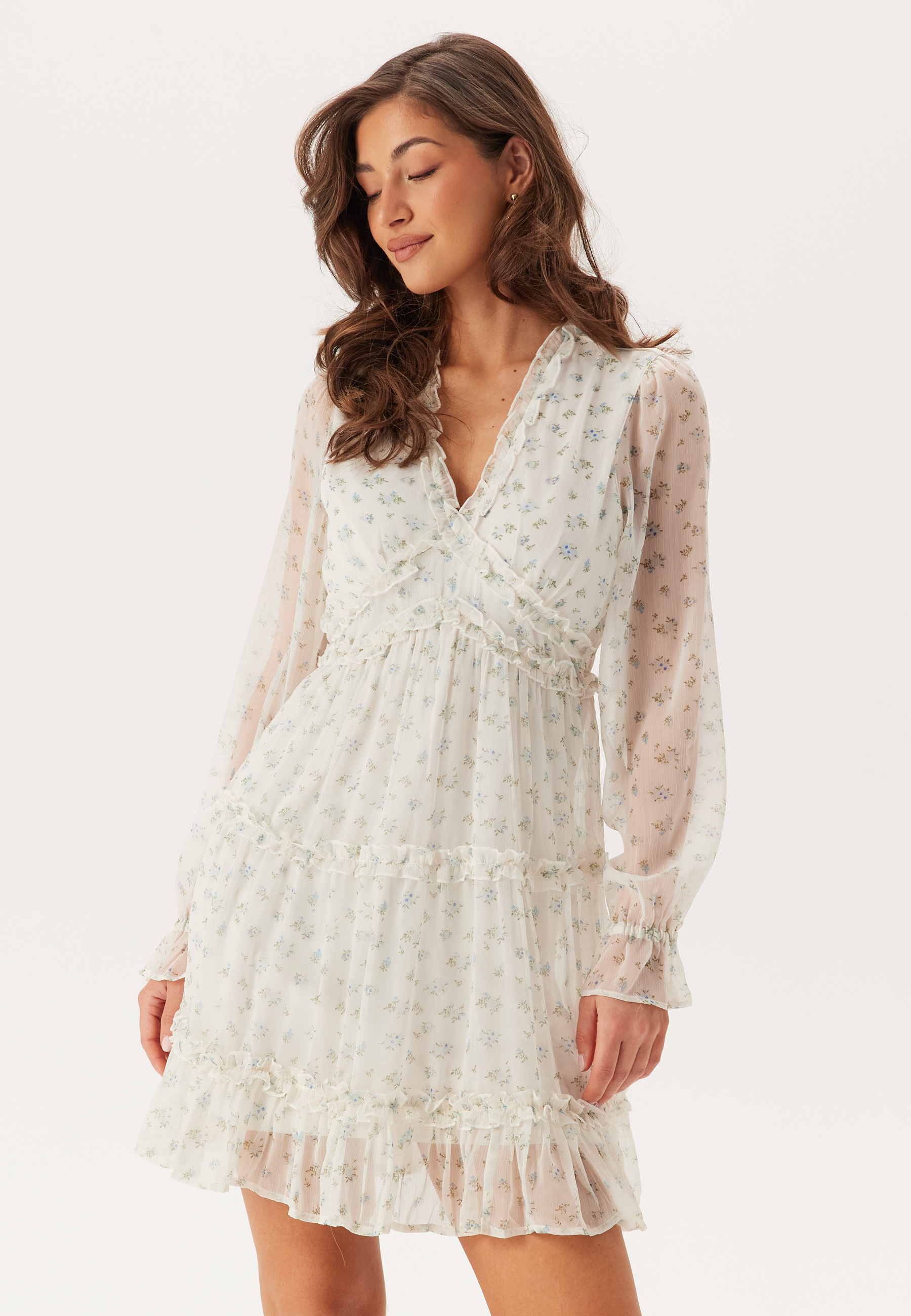 Vmsmilla LS frill short dress