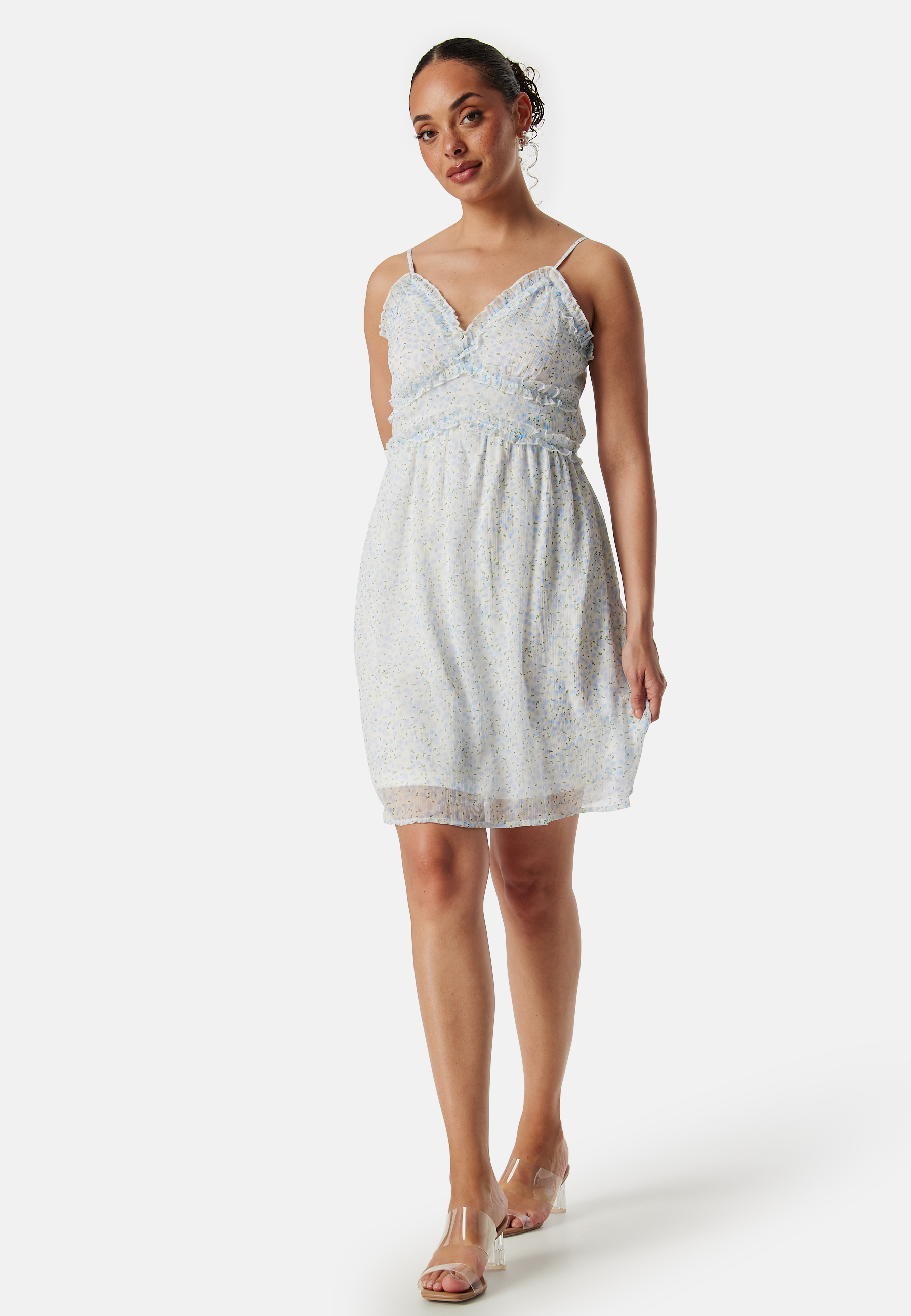 Vmsmilla singlet V frill dress 2