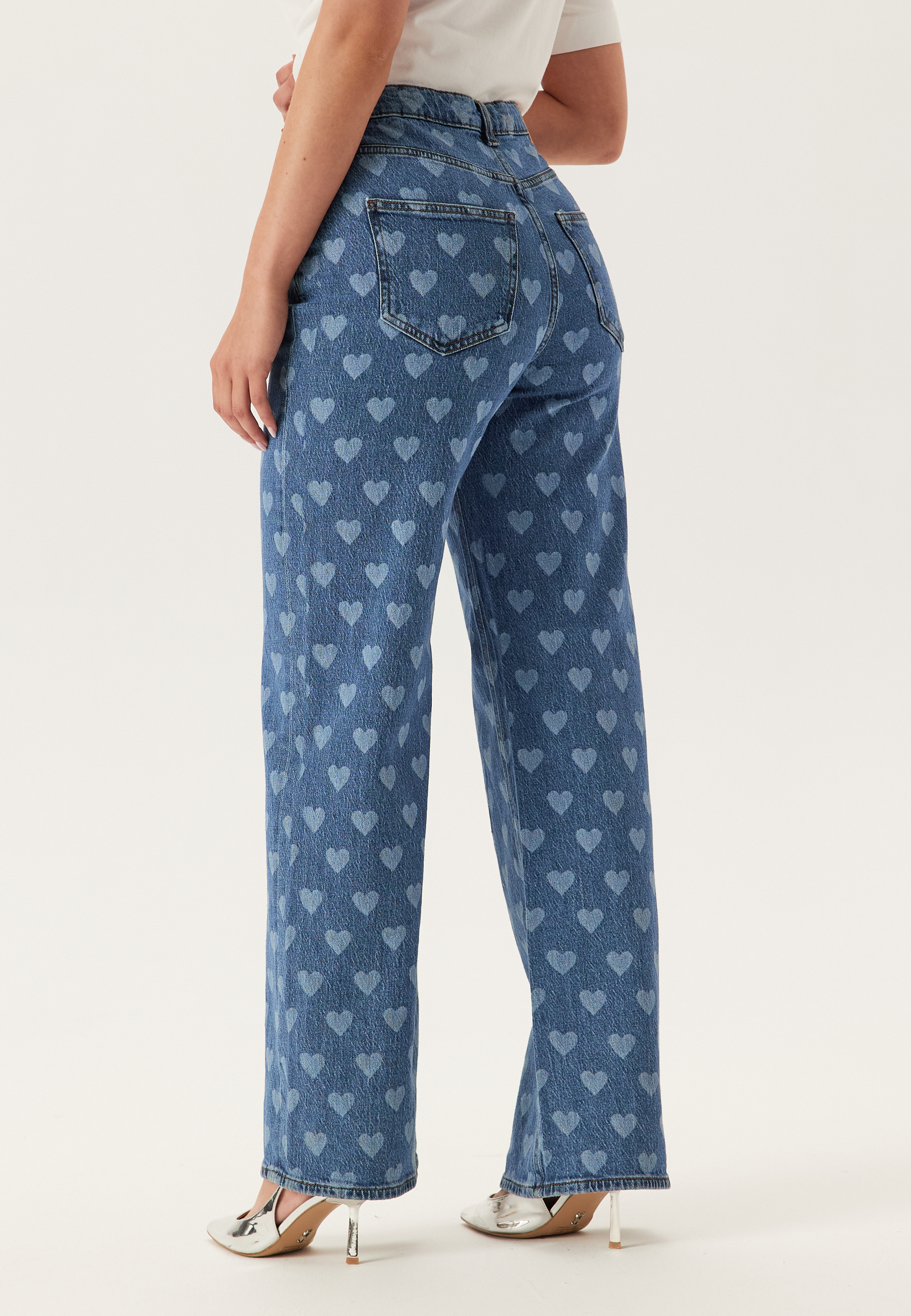 Vmtessa Hr Wide Jeans Print 3