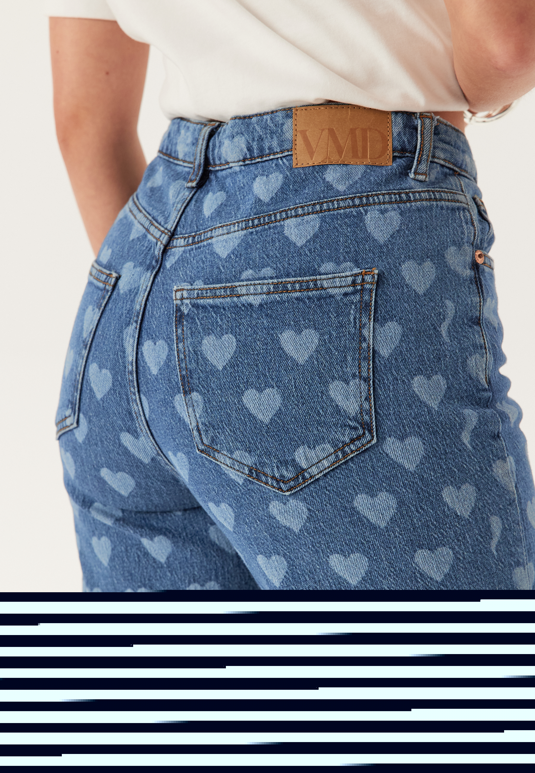 Vmtessa Hr Wide Jeans Print 4