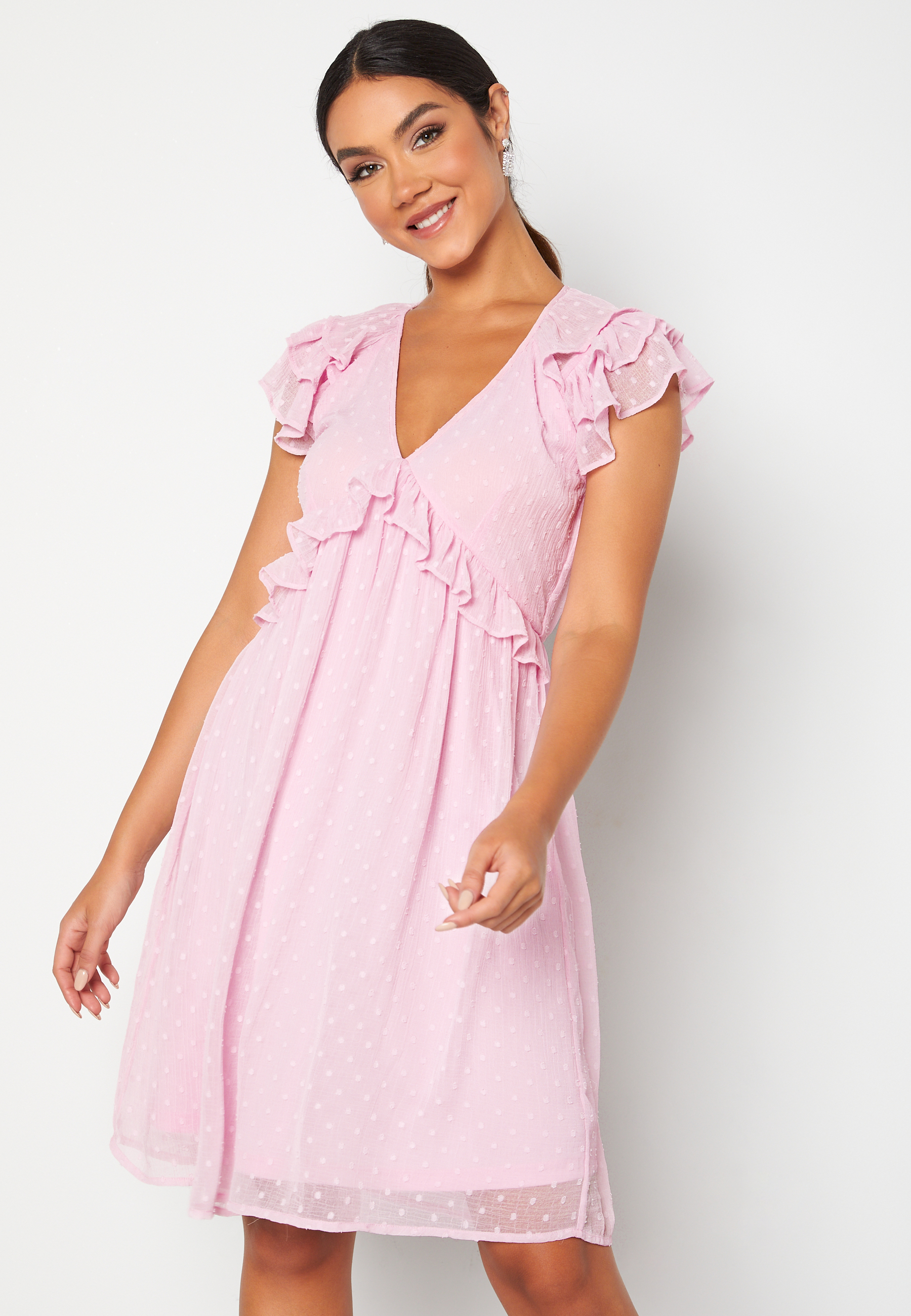 Armina V-Neck S/S Short Dress