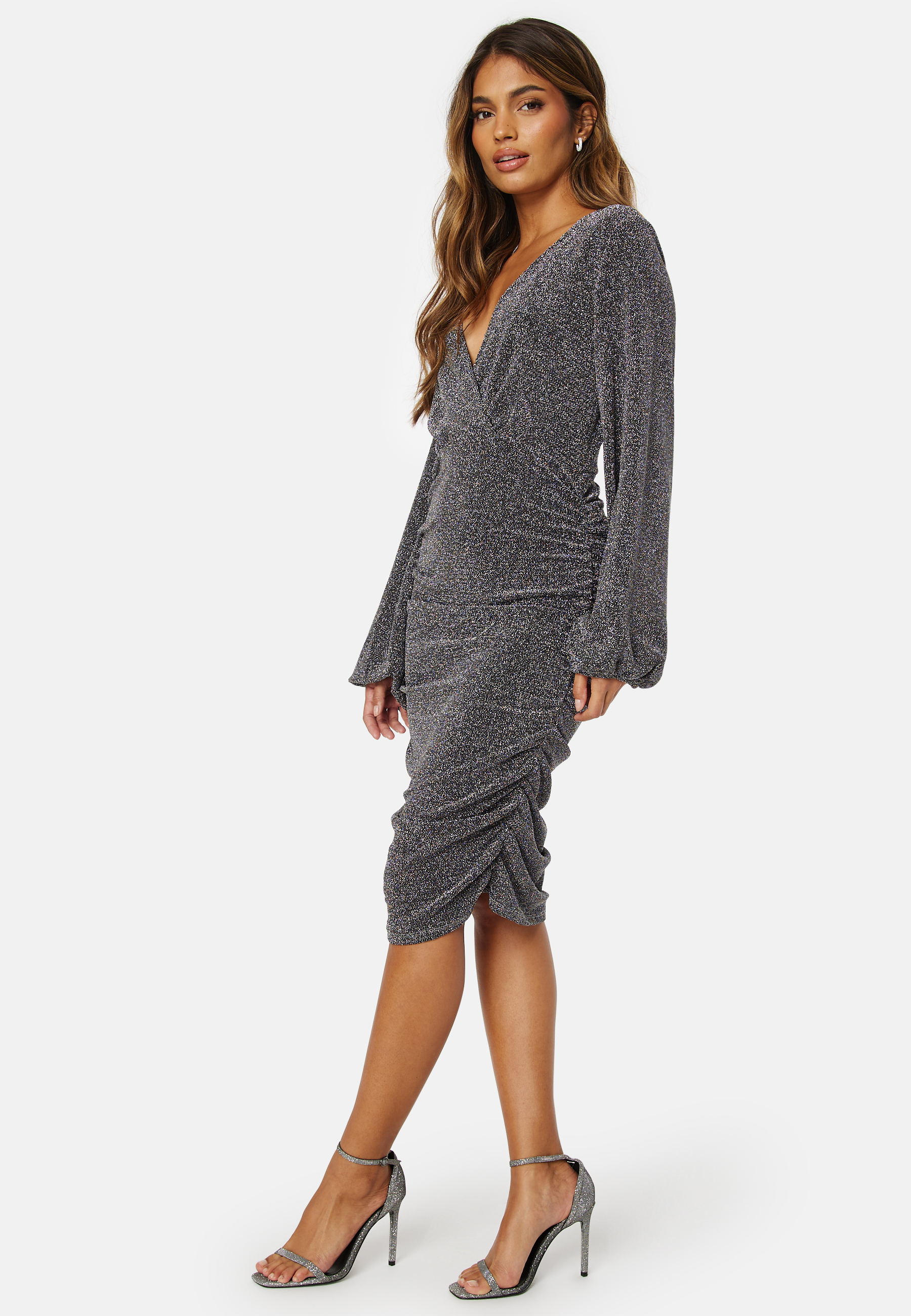 Vicaro LS V-Neck Midi Dress 2