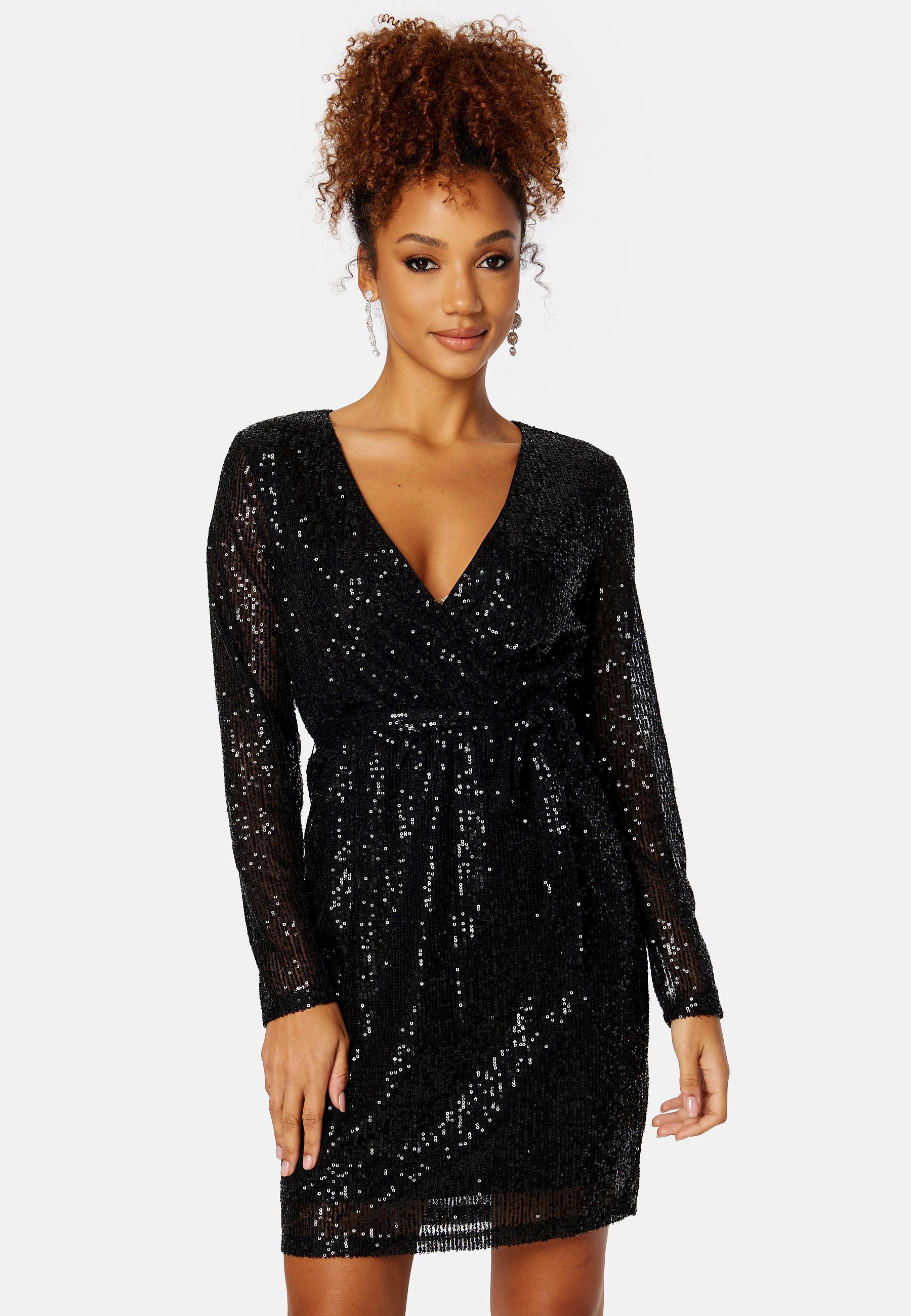 Glitas L/S Wrap Dress