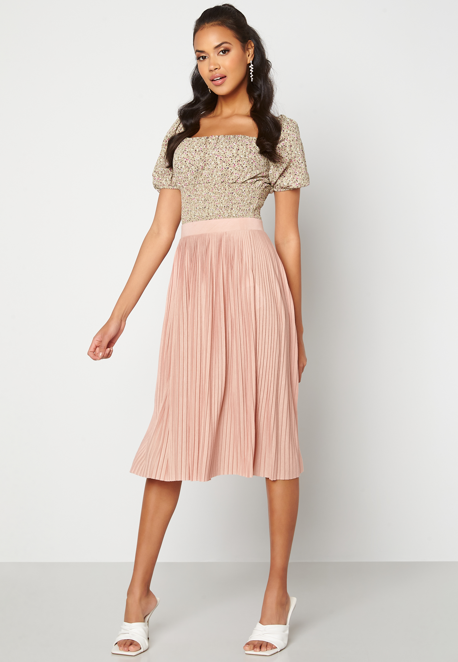 Pliss Midi Skirt
