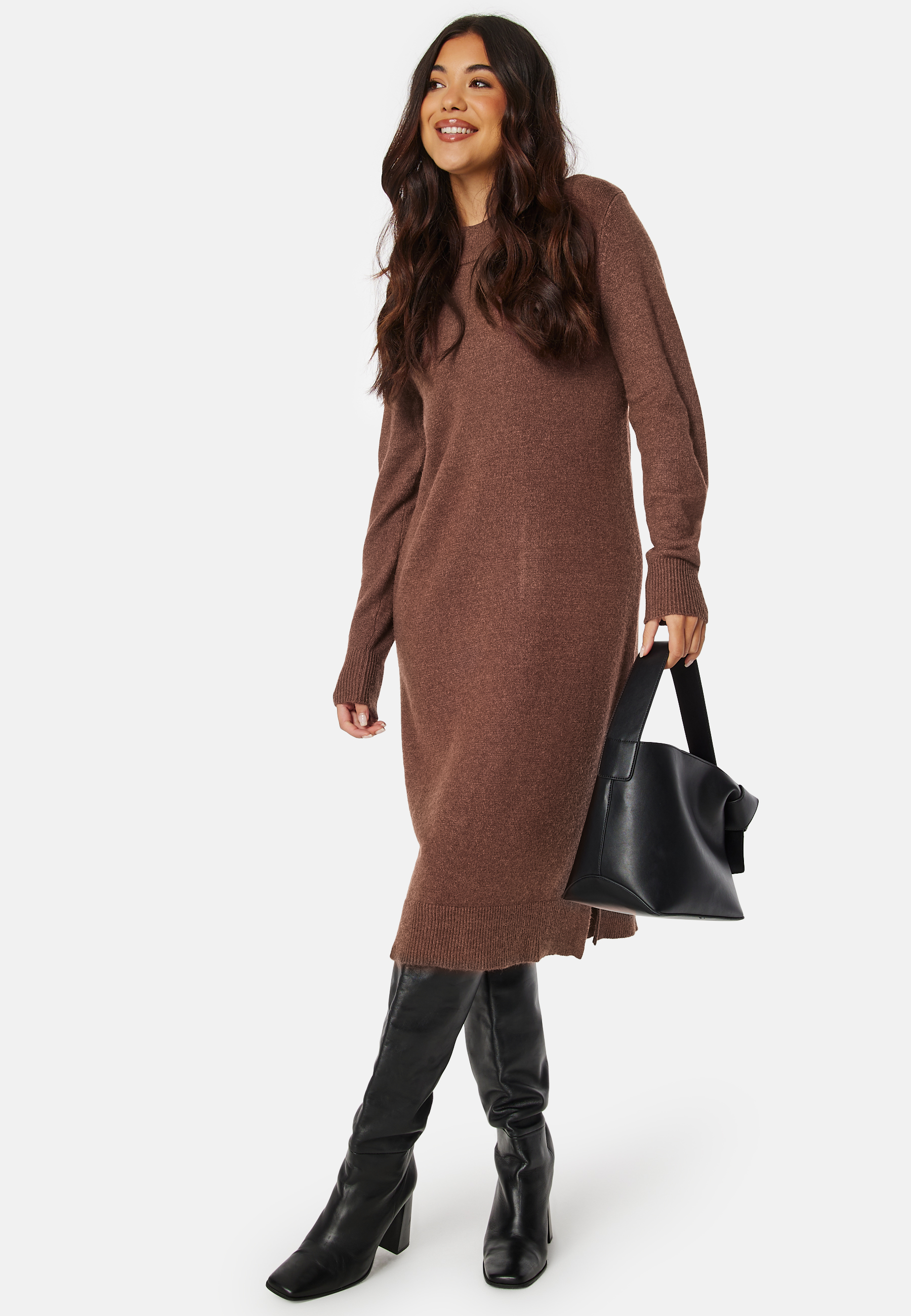 Ril Crew Neck Midi Dress