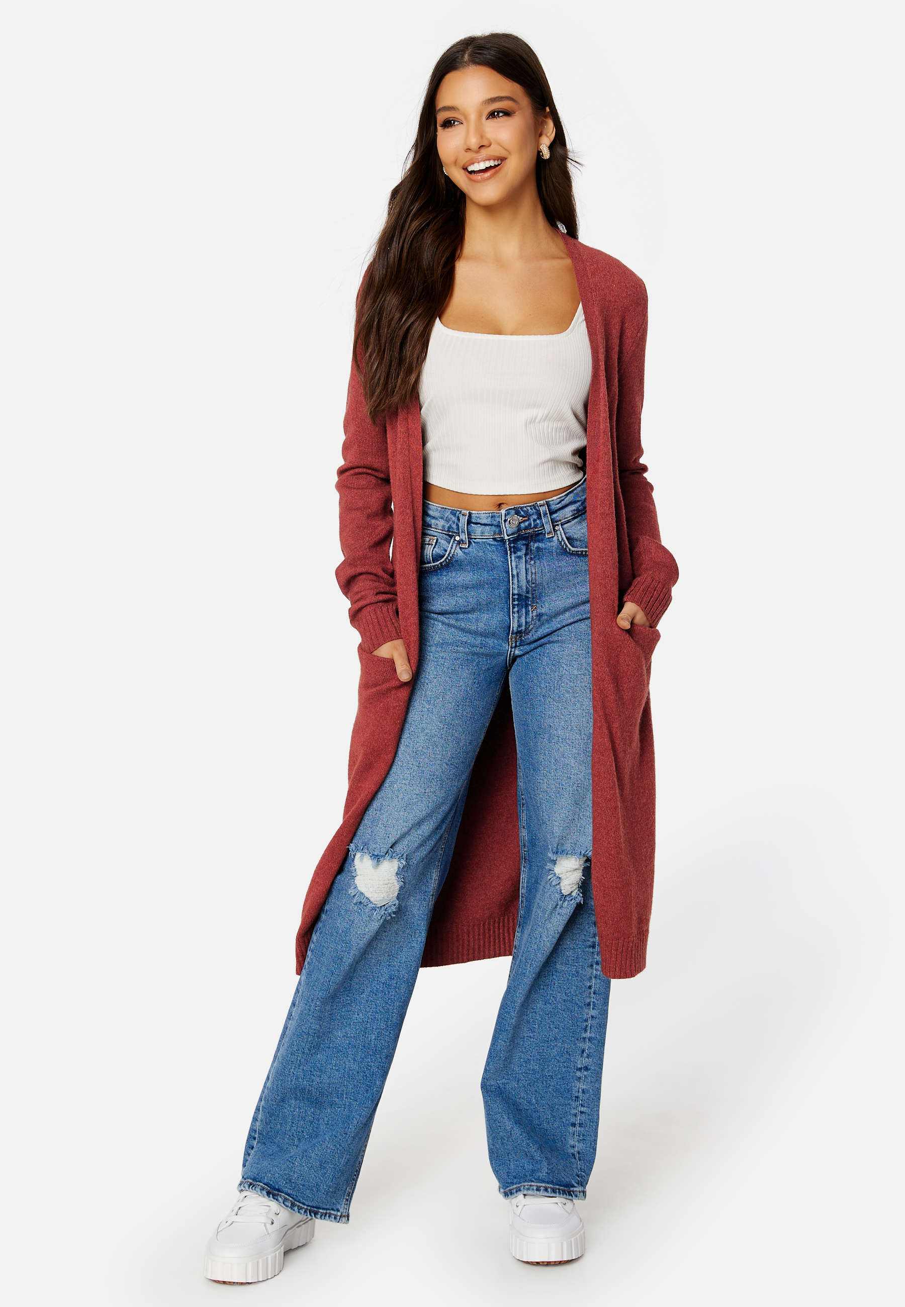 Ril Long Knit Cardigan