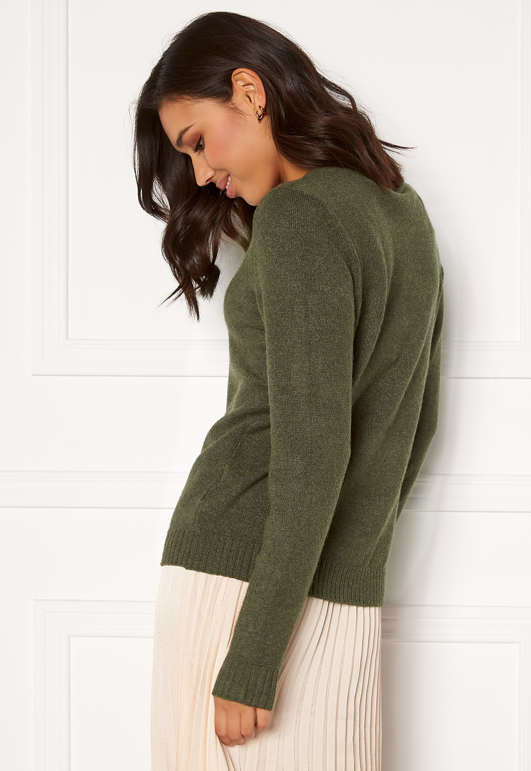 Ril L/S V-neck Knit Top 2