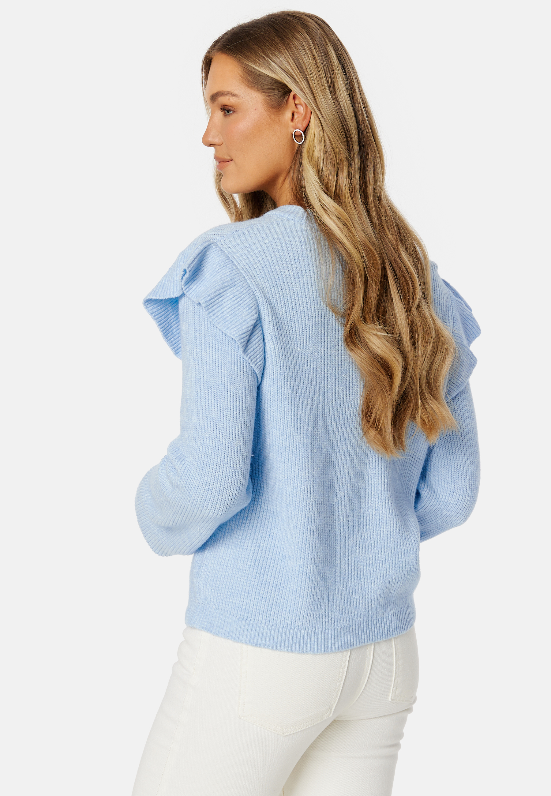 Ril O-Neck Flounce Knit Top 2