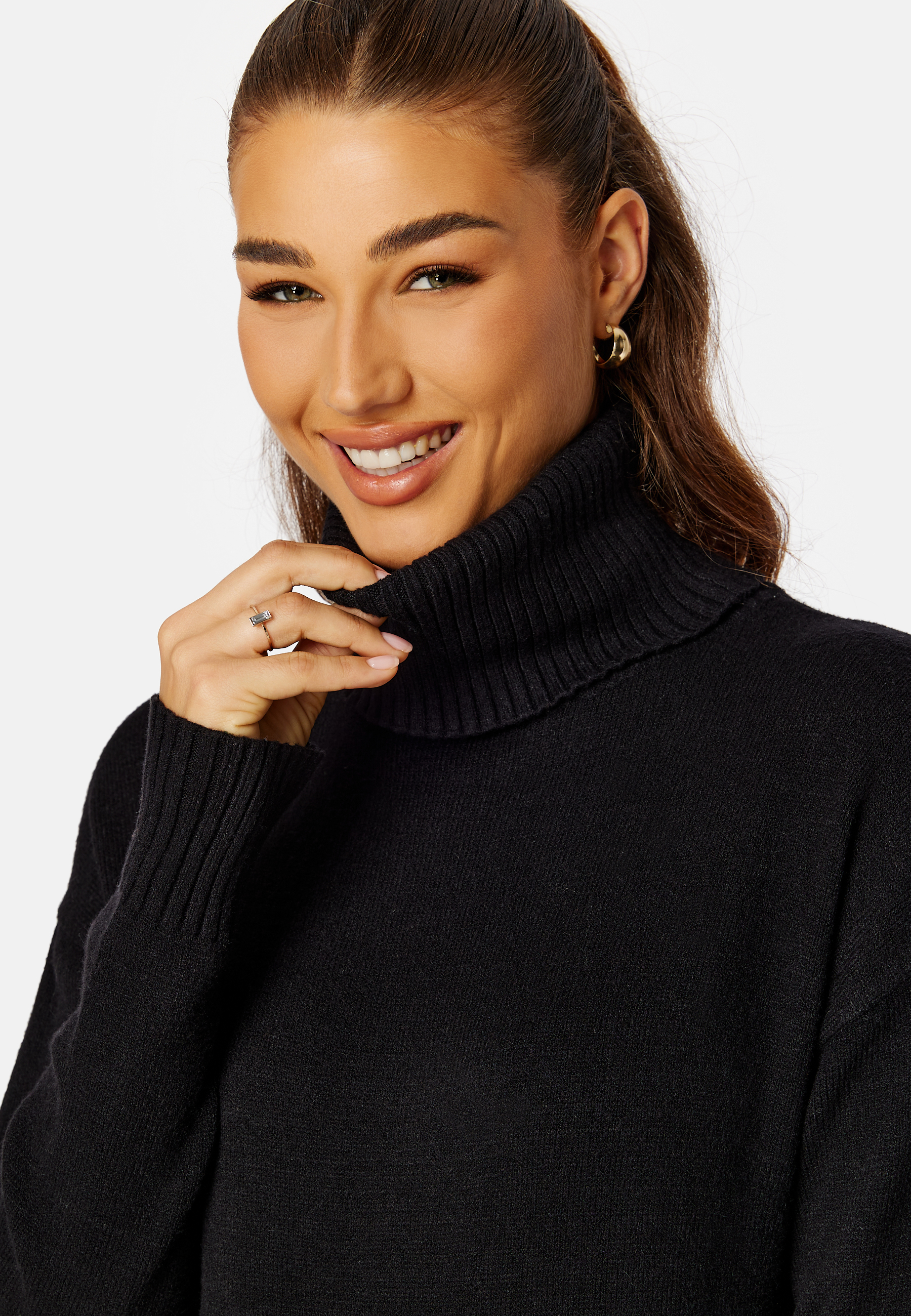 Rill Roll Neck L/S Midi Dress 3
