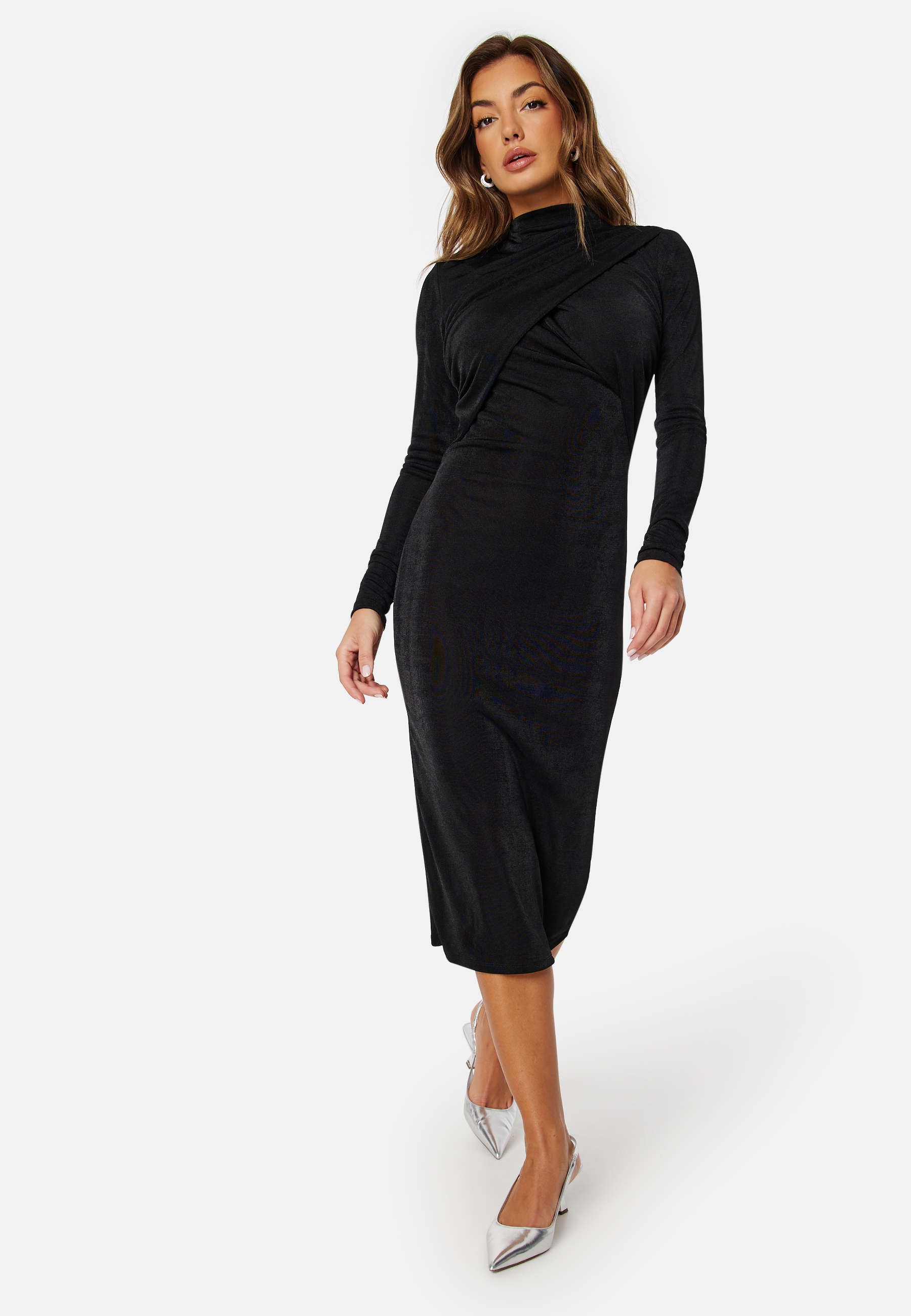 Verona Funnel Neck Mid Dress