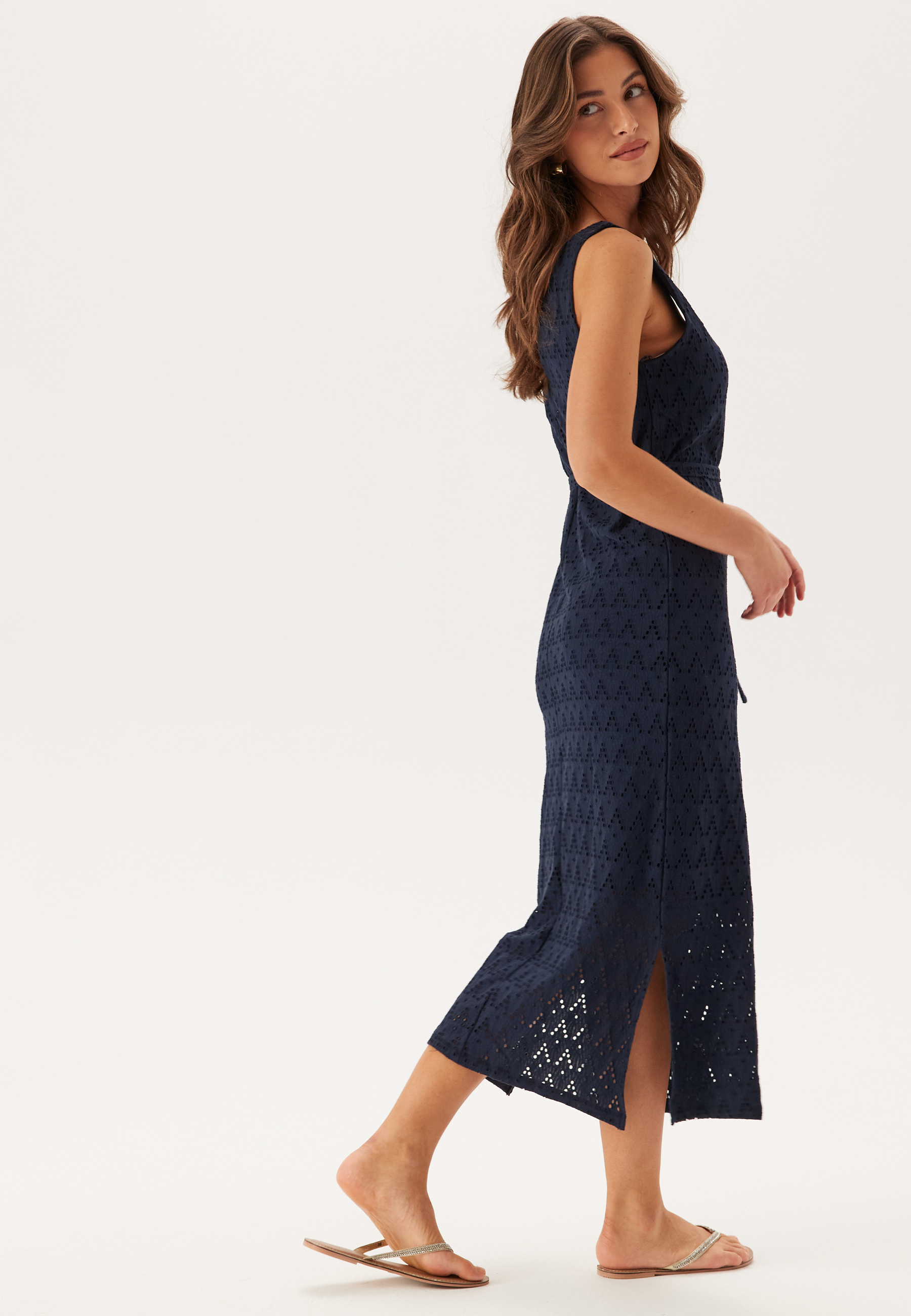 Viamalina V-neck S/L MIDI DRES 2