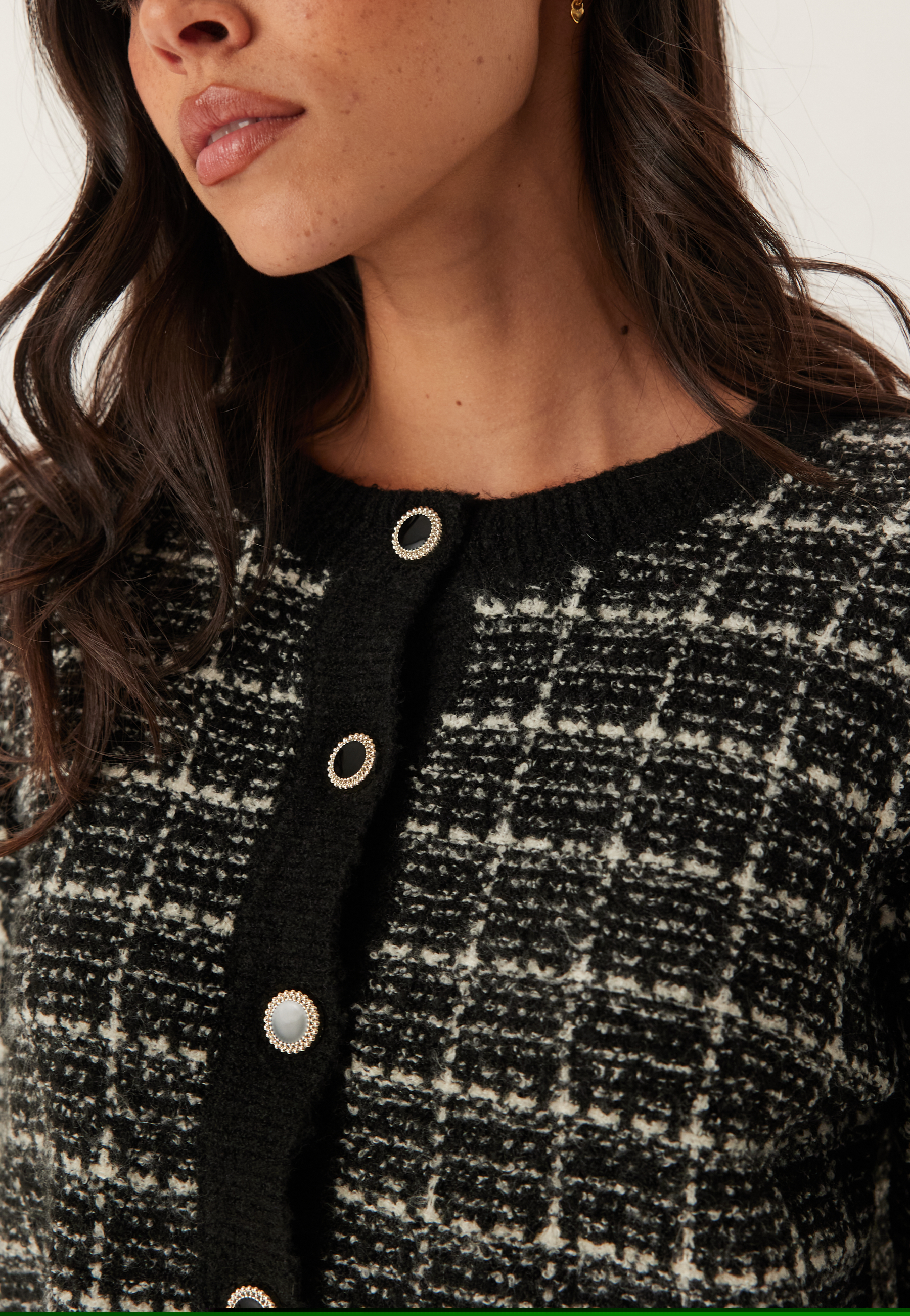 Viaudrey Check L/S Knit Cardigan 5