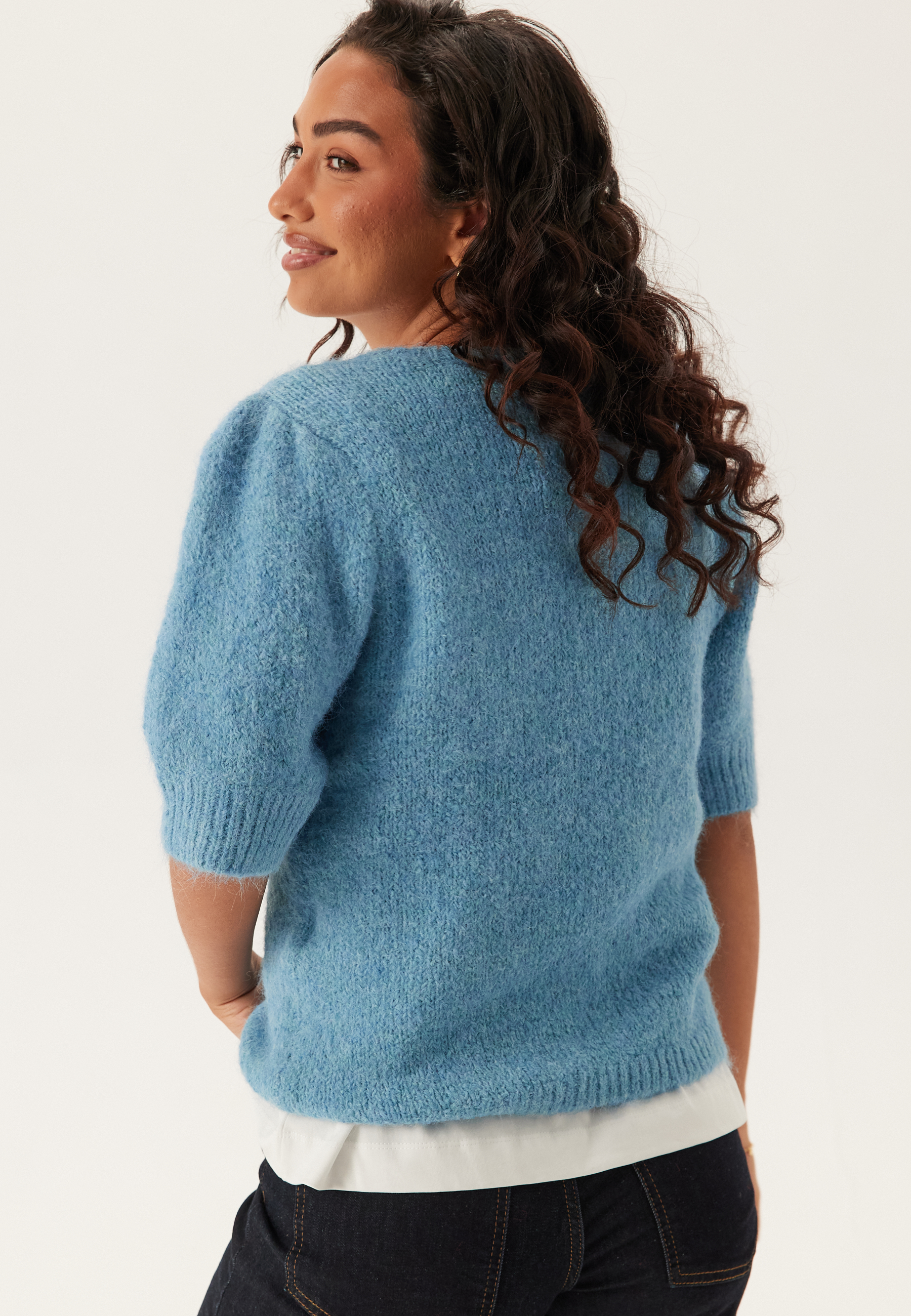 Vibows O-neck 3/4 KNIT TOP KNI 3