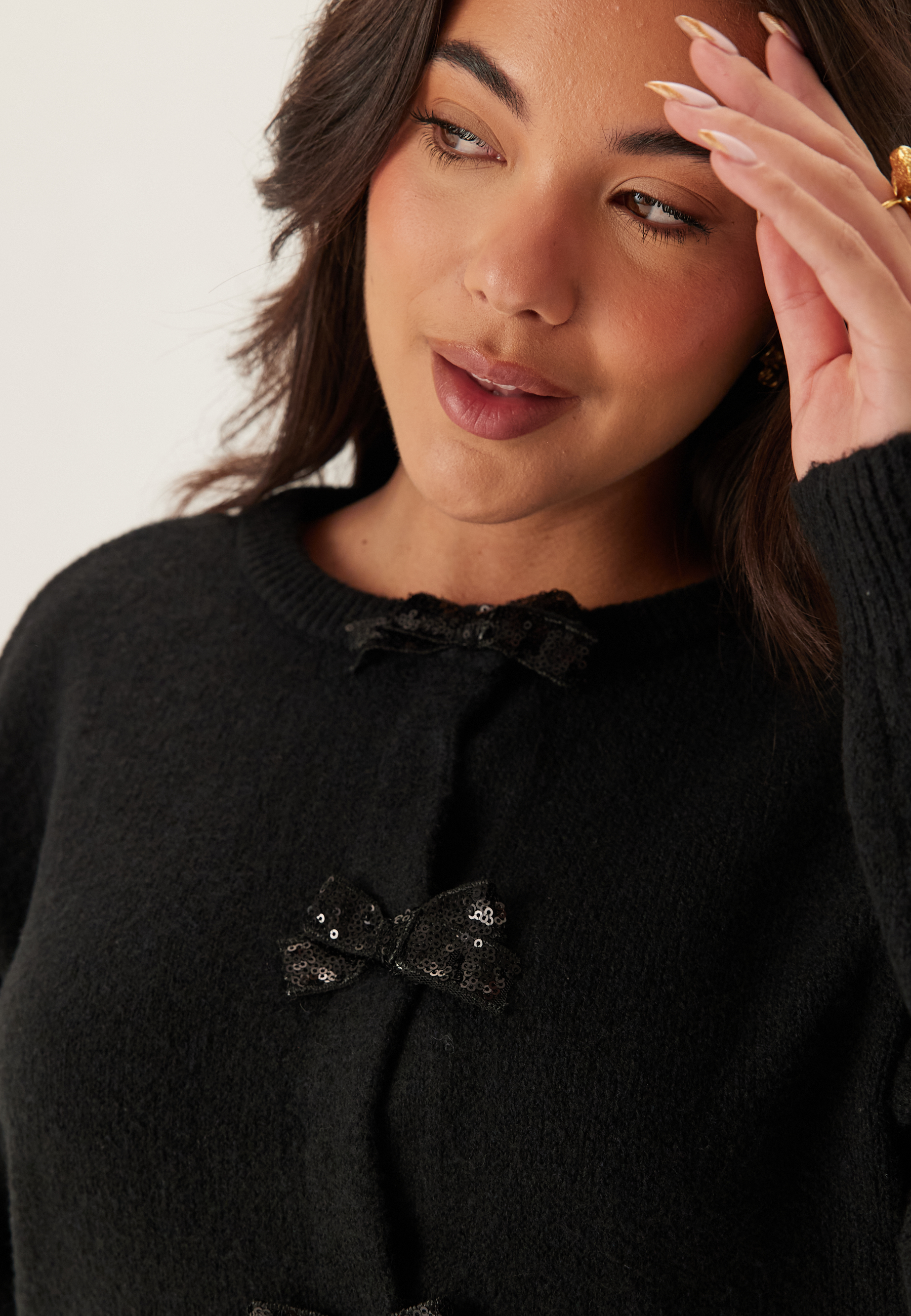 Vibrianna O-neck L/S BOW KNIT 4