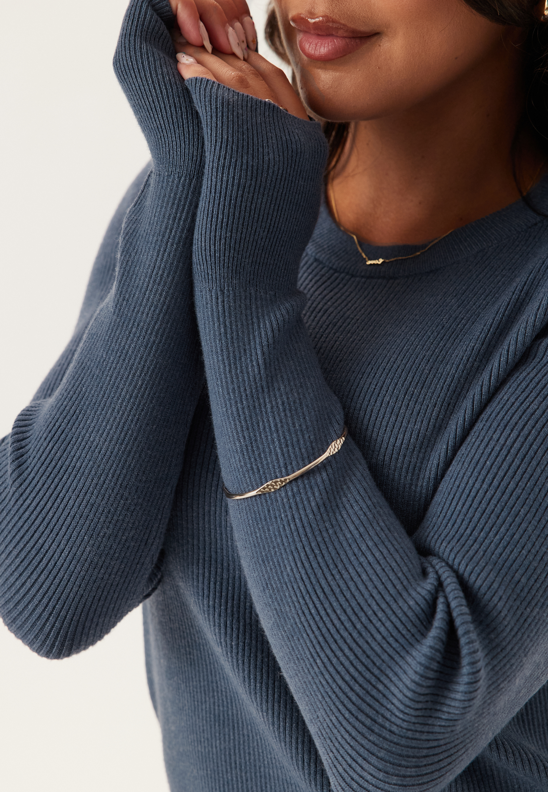 Vicomfy O-neck L/S KNIT TOP 4