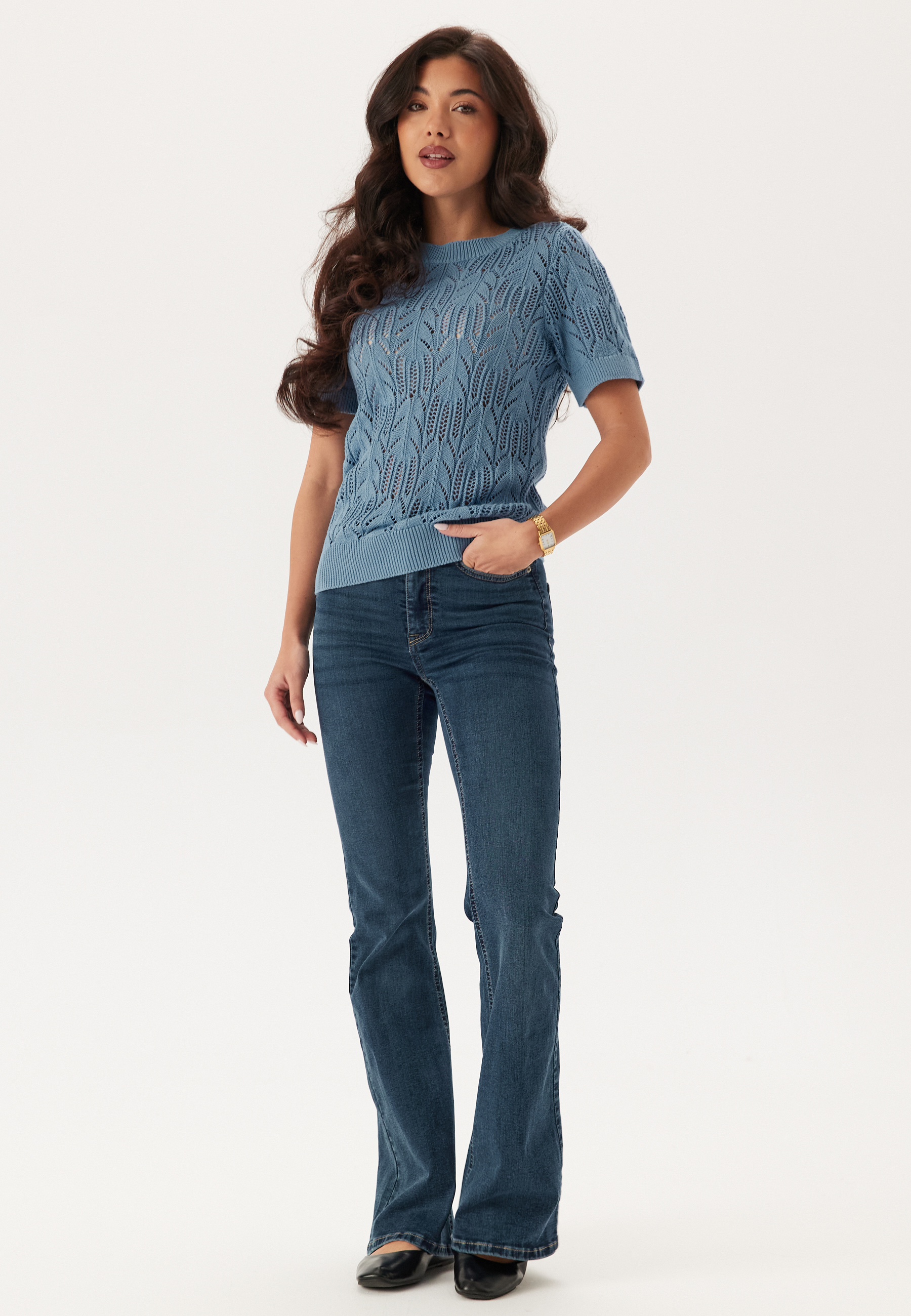 Vicotti S/S O-NECK KNIT TOP - 2