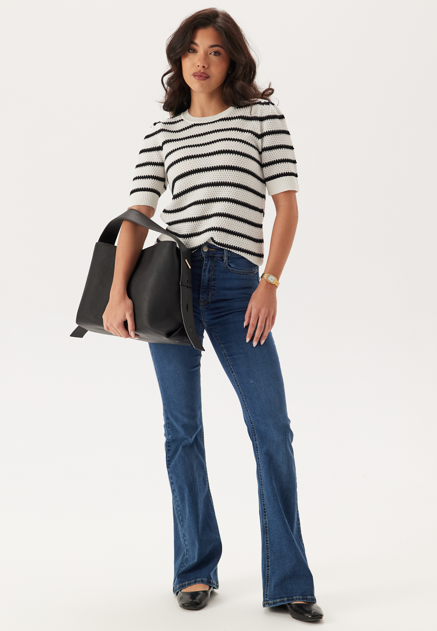 Vidalo O-neck S/S STRIPE KNIT_ 2