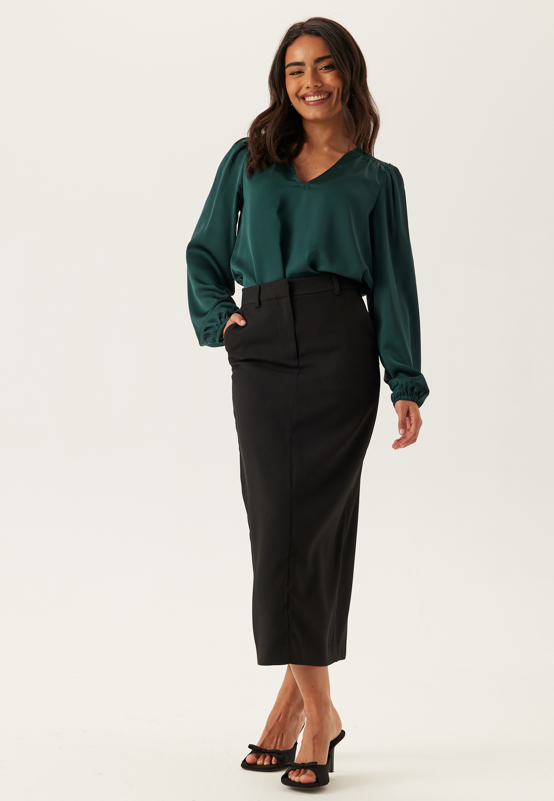Viellette L/S SMOCK SATIN TOP 2
