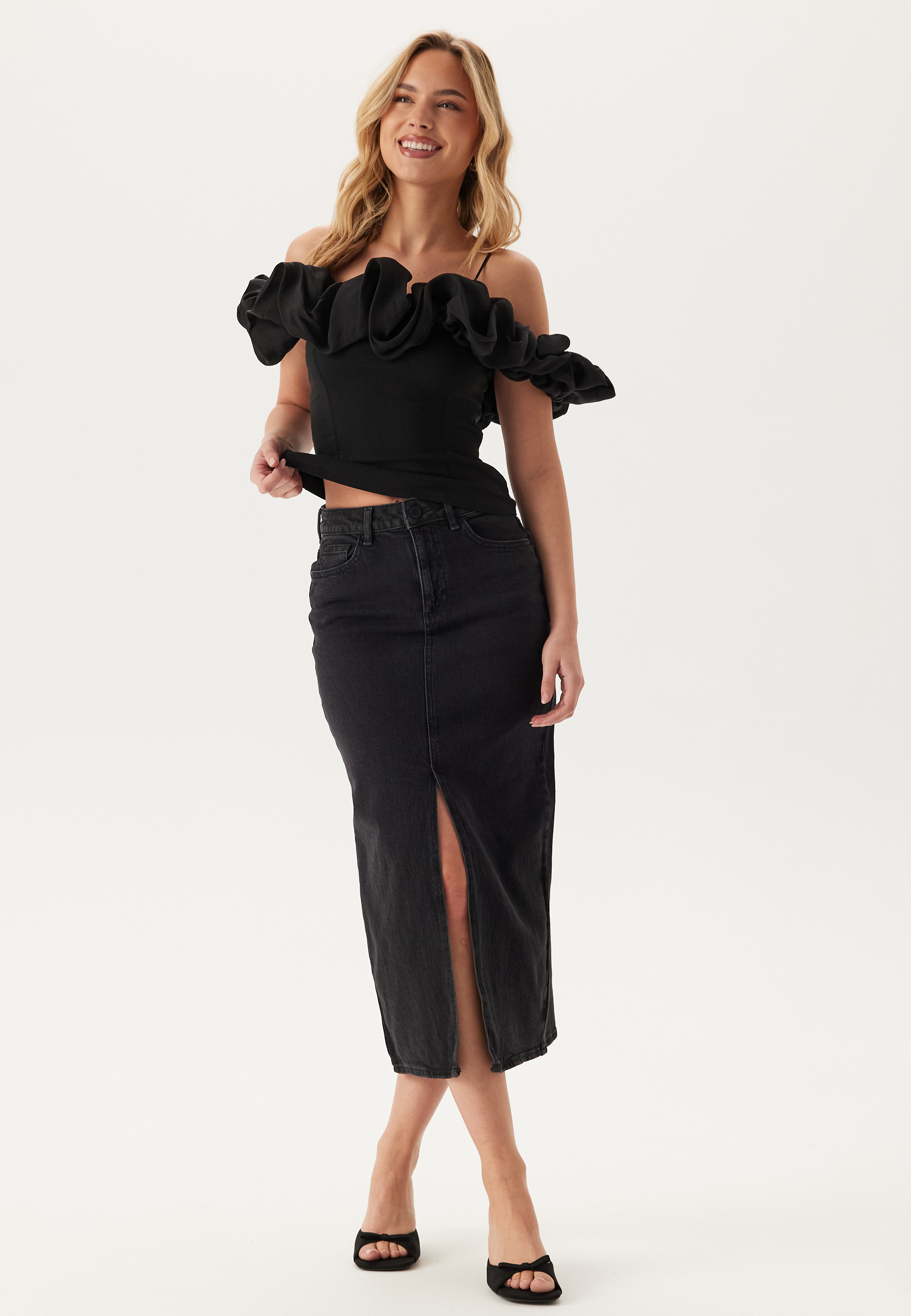 Vijaf Hw Midi Denim Skirt-noos