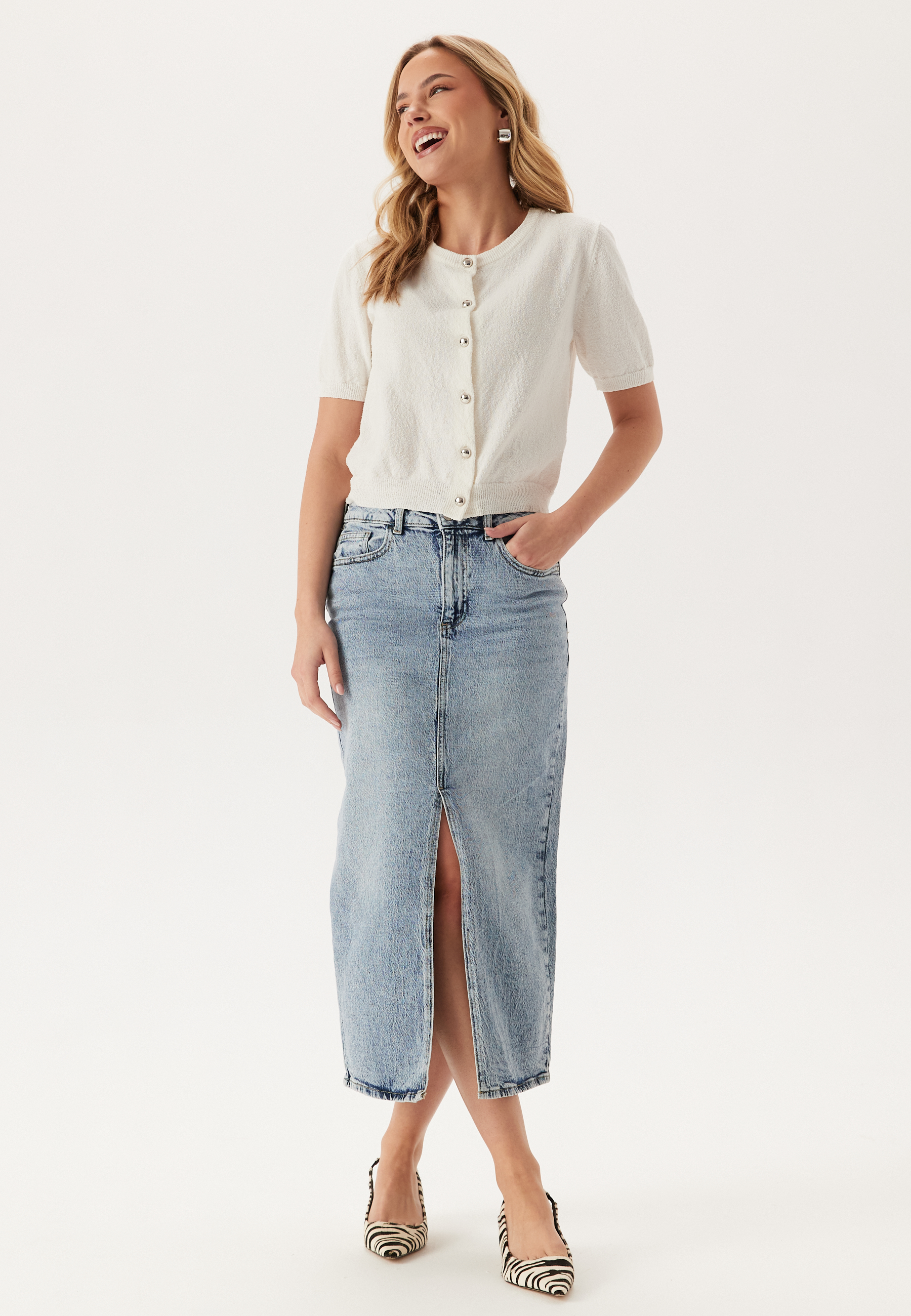 Vijaf Hw Midi Denim Skirt-noos 2