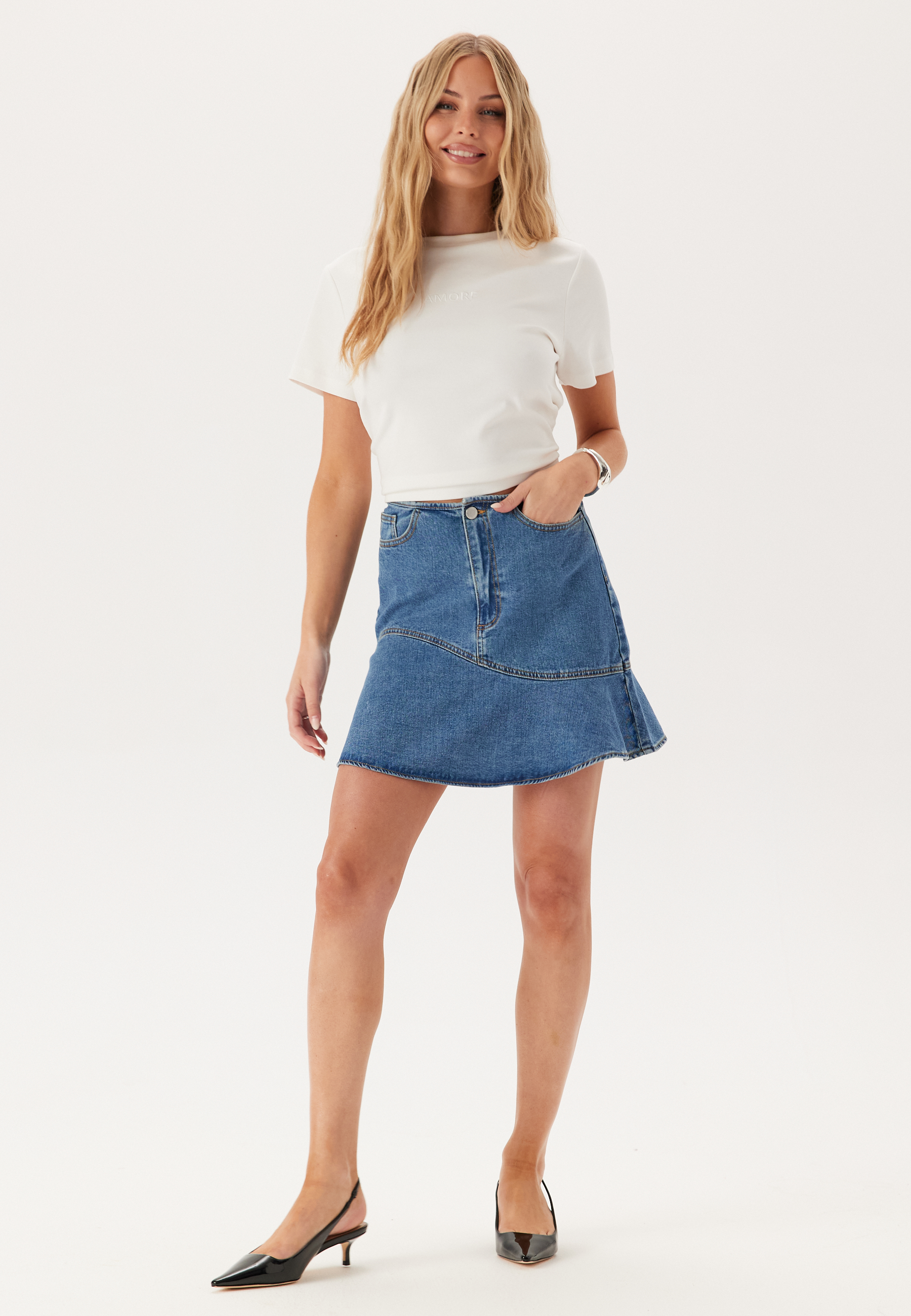 Vijessie Rw Short Denim Skirt 2