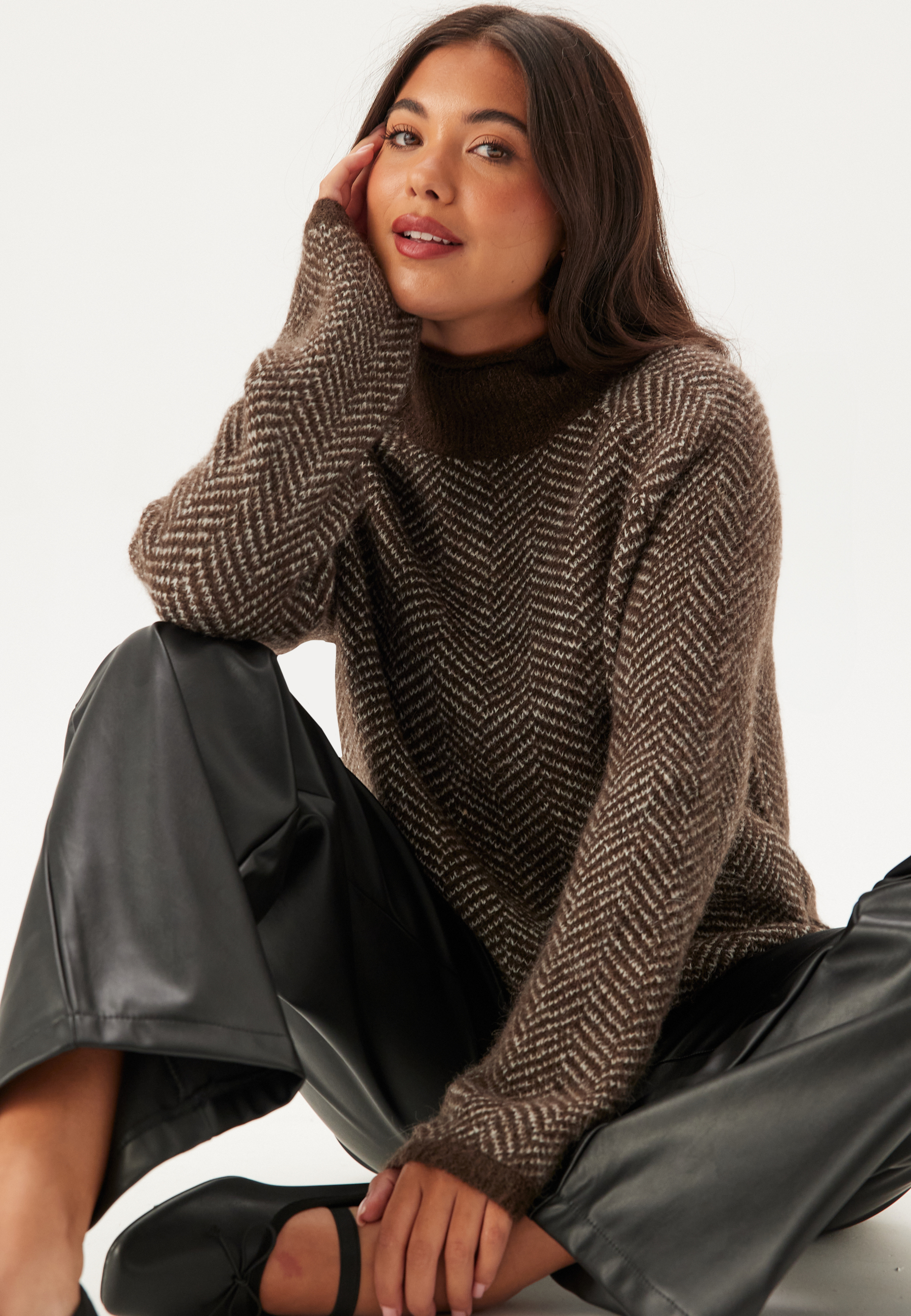 Vilory High Neck L/S KNIT TOP