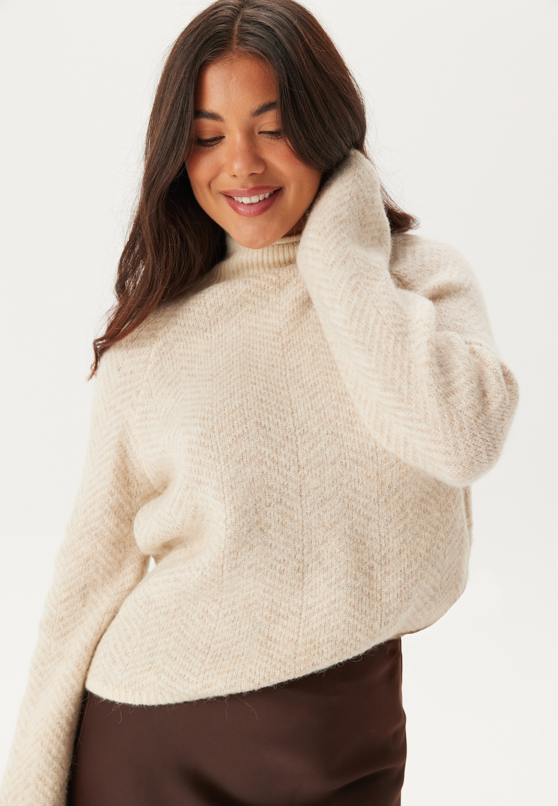 Vilory High Neck L/S KNIT TOP