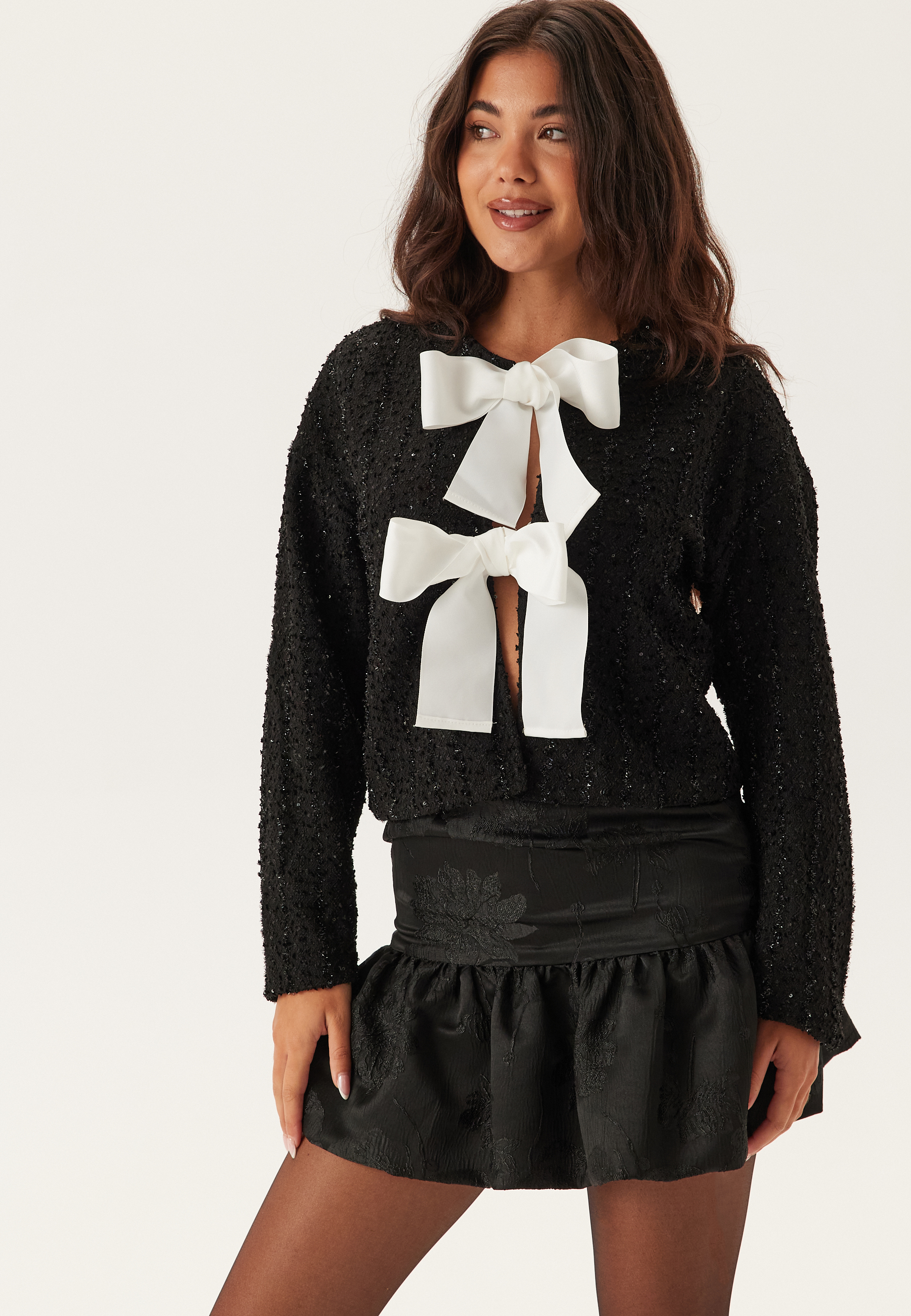 Viotta L/S BOW CARDIGAN 2