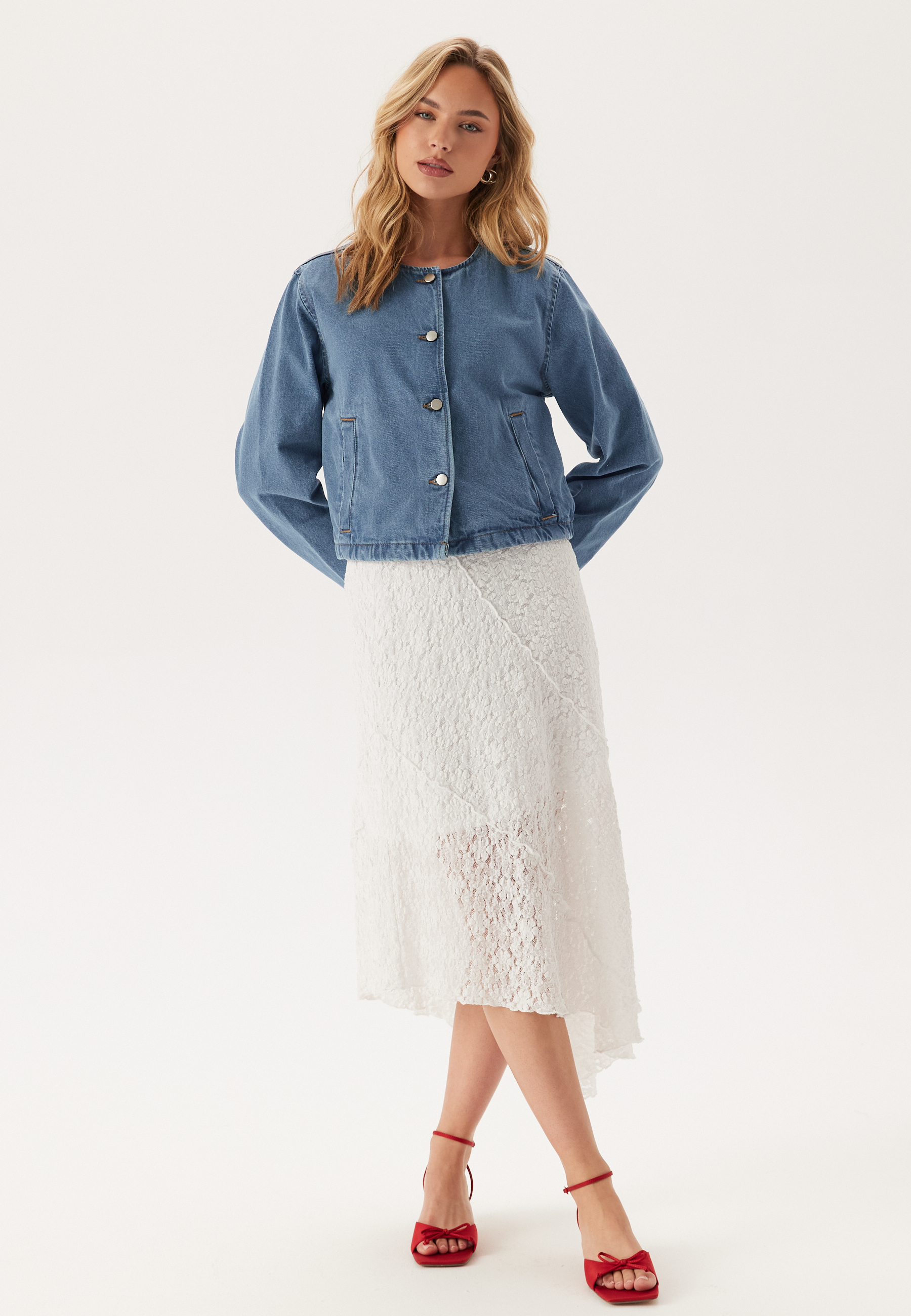 Vireba L/S O-NECK DENIM JACKET 2