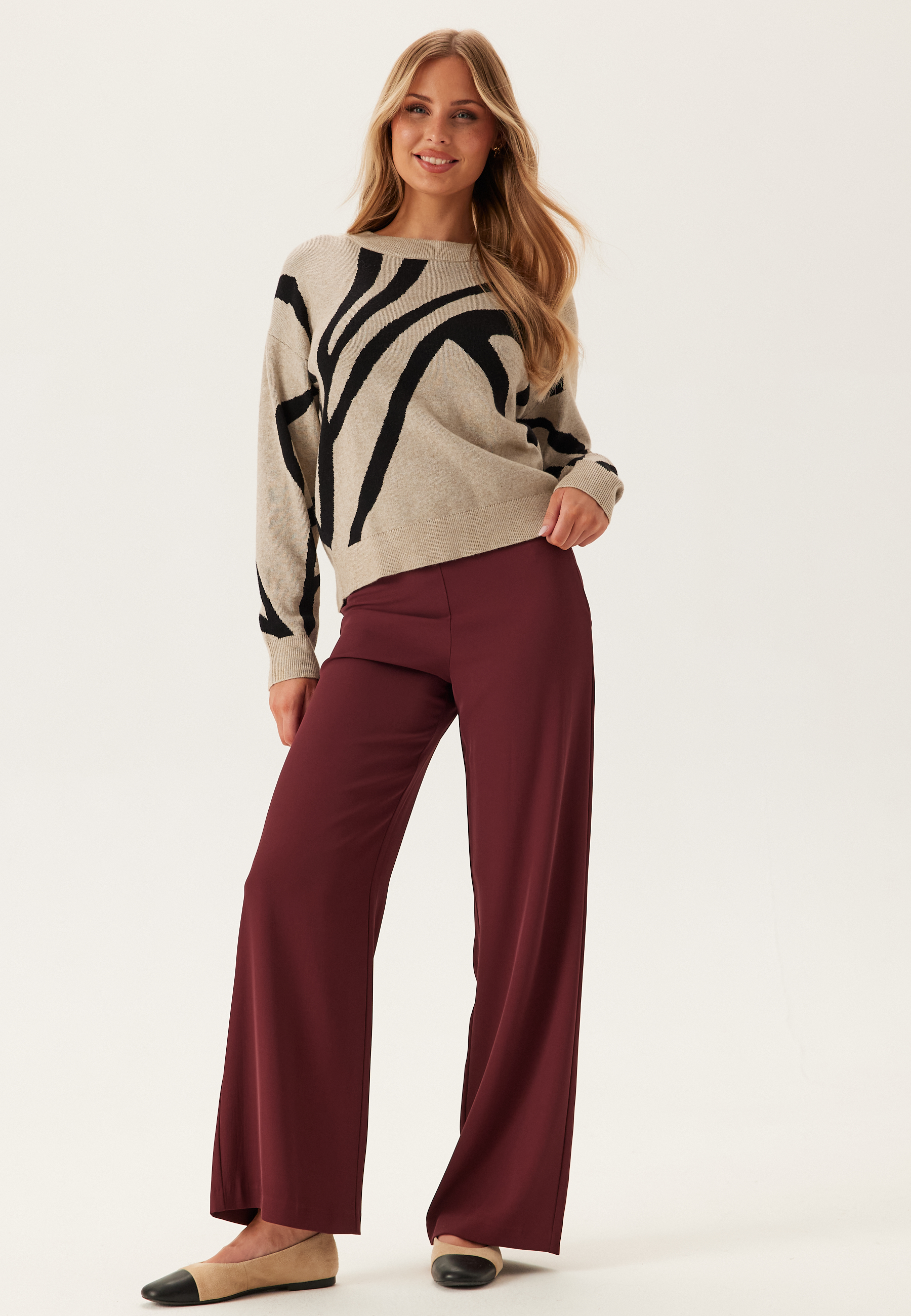 Vitif Jacquard L/S KNIT TOP KN 3