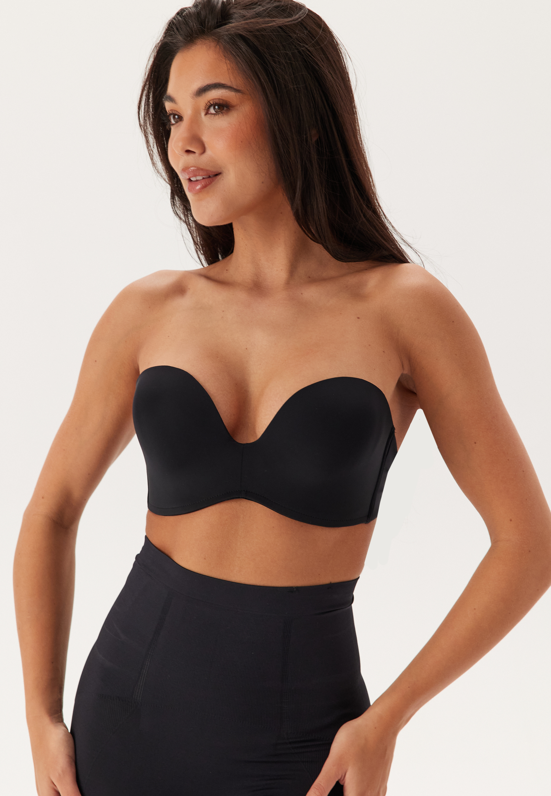 Wonderbra BH Ultimate Silhouette Micro Strapless Svart B 85 Dame