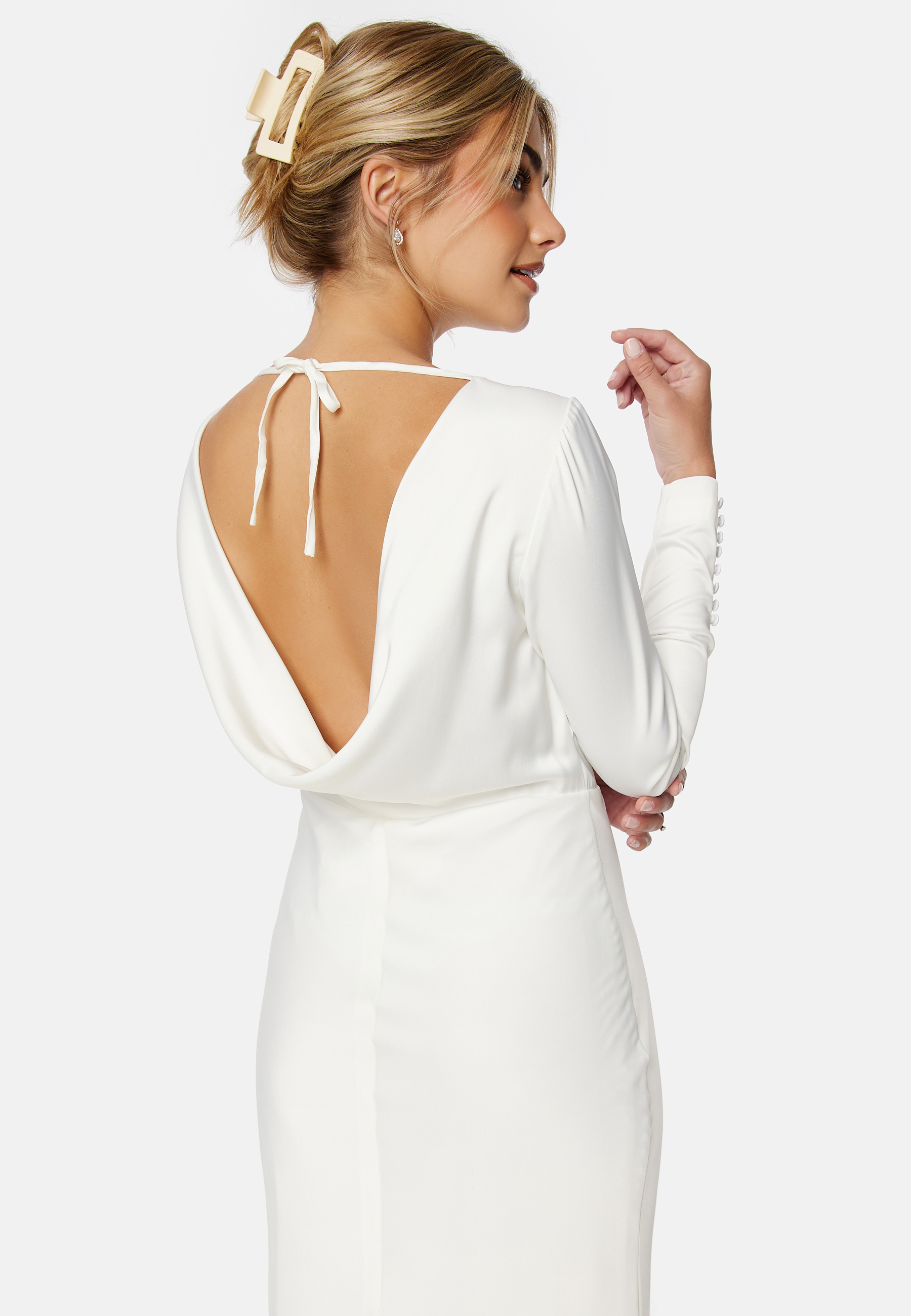 Dottea LS Drapeback Dress 3
