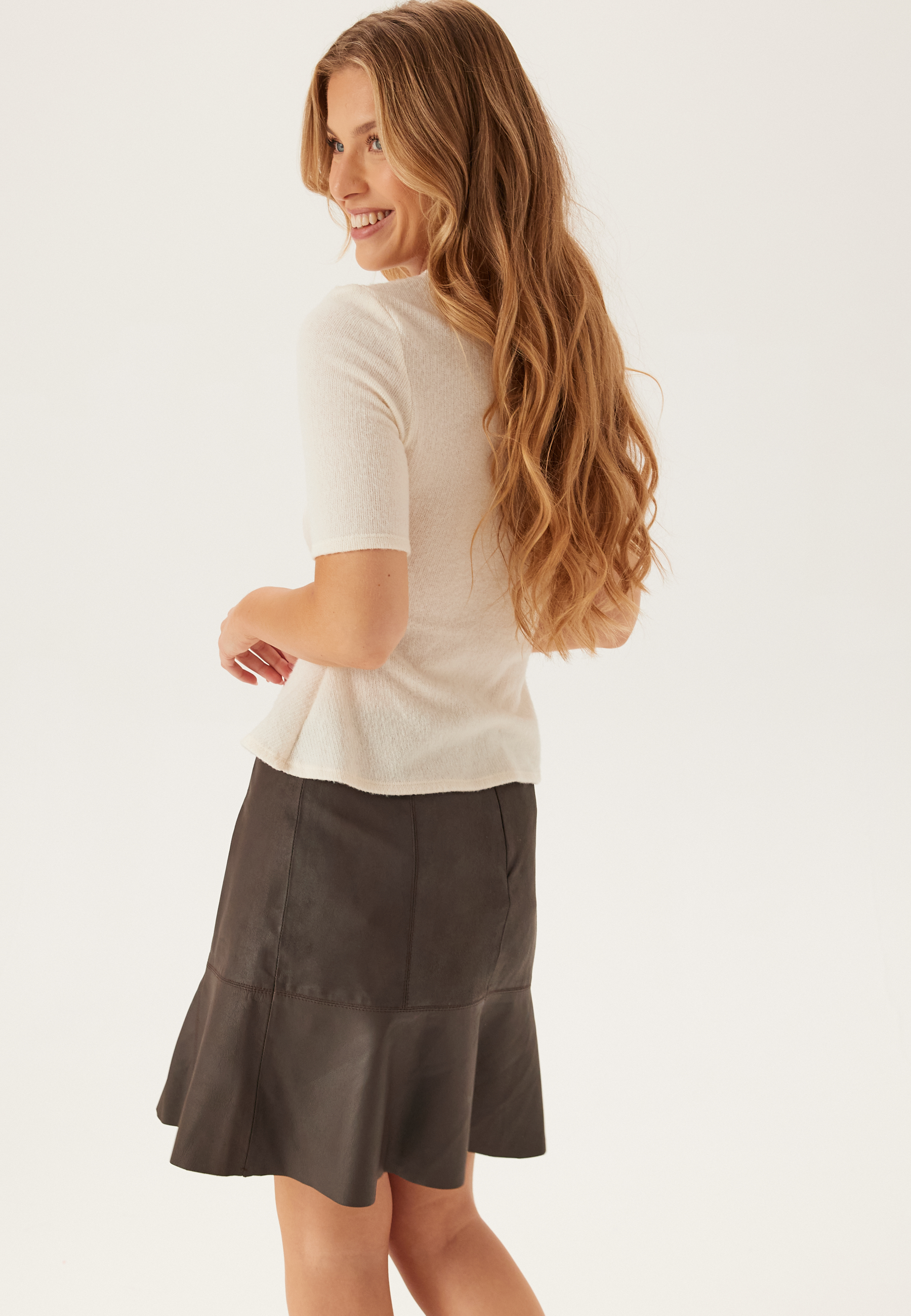 Yascolly Mw Naplon Leather Skirt 3