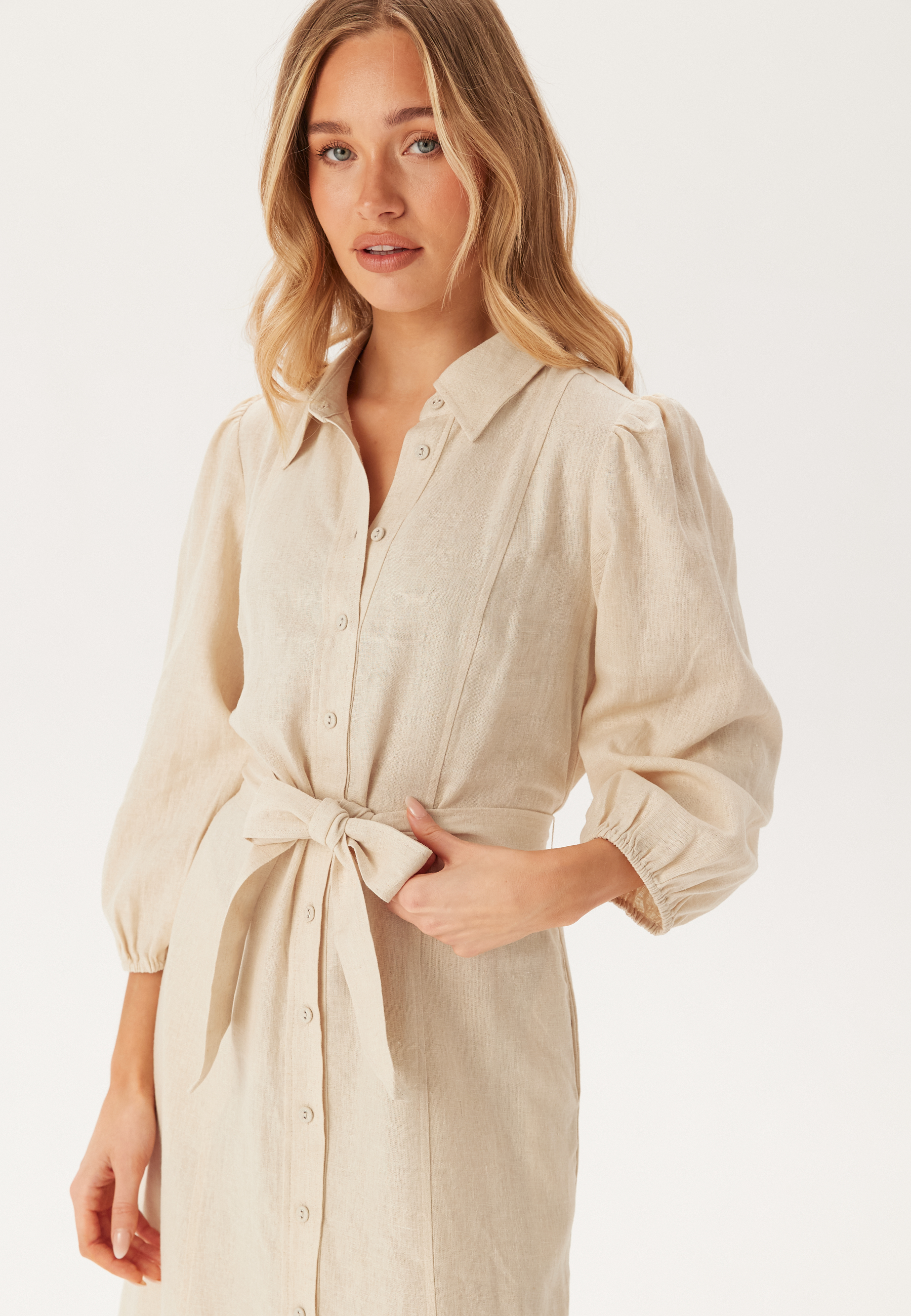 Yasflaxy 3/4 LINEN SHIRT DRESS 2
